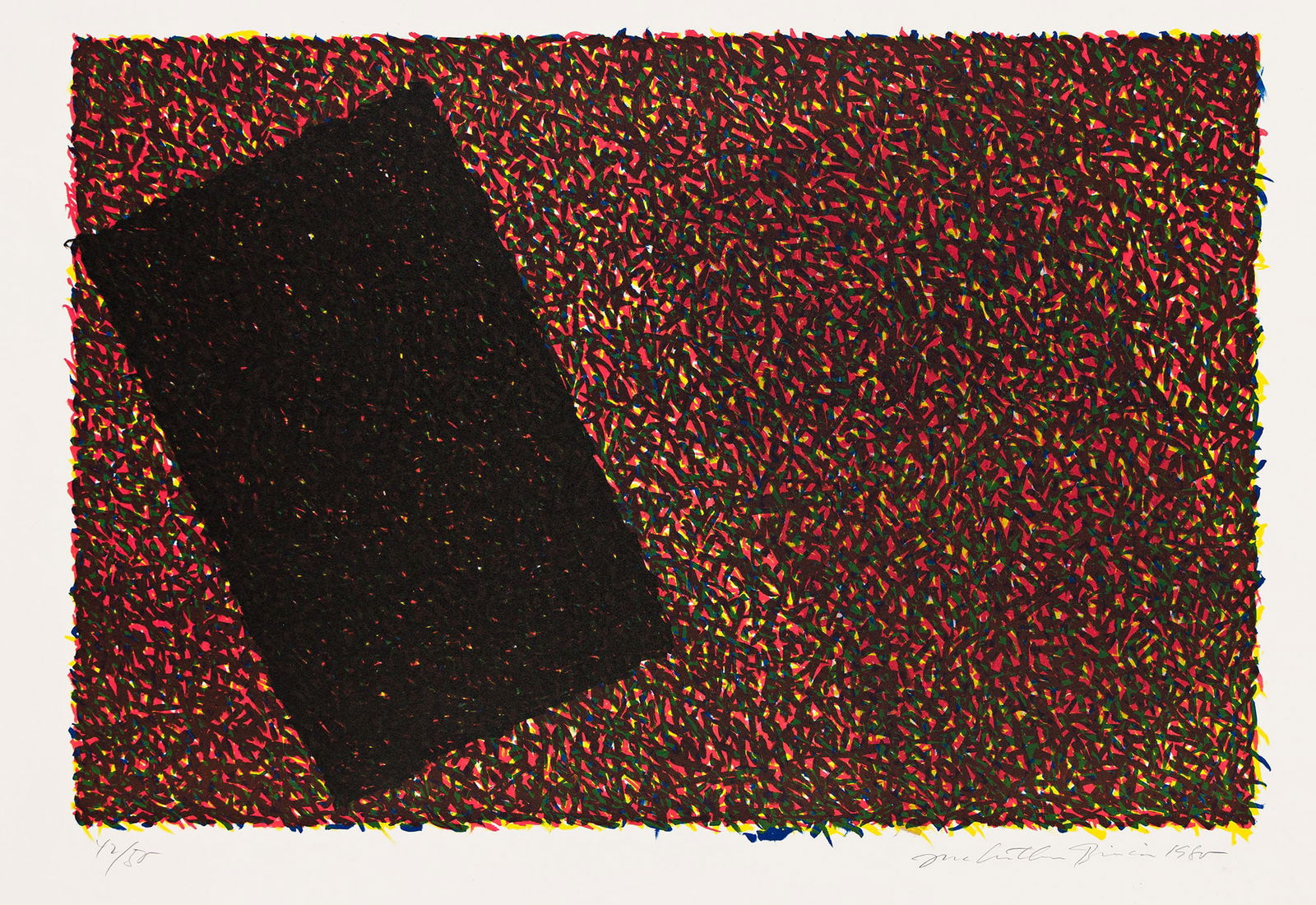 McArthur Binion (b. 1946), Untitled, 1980.: McArthur Binion (b. 1946) Untitled. Color lithograph on wove paper, 1980. Signed, dated and numbered 42/50 in pencil, lower margin. Printed by the Hollaender Press, New York. Published by the artist a