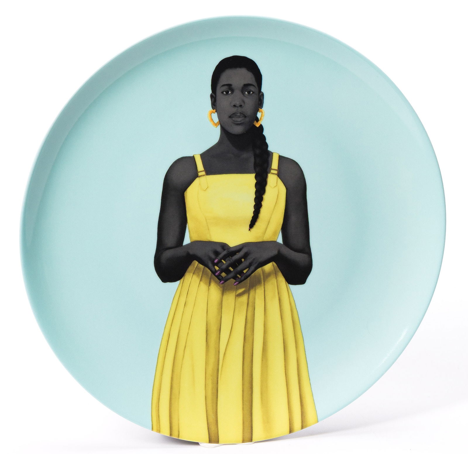 Amy Sherald (b. 1973), Untitled (Opal), 2019.: Amy Sherald (b. 1973) Untitled (Opal), 2019. Fine bone china, 2025. Edition of 250. Stamped signature, title and dated "2025" on the verso. Produced by Atelier Eighty-Eight, Los Angeles. Diameter: 10.