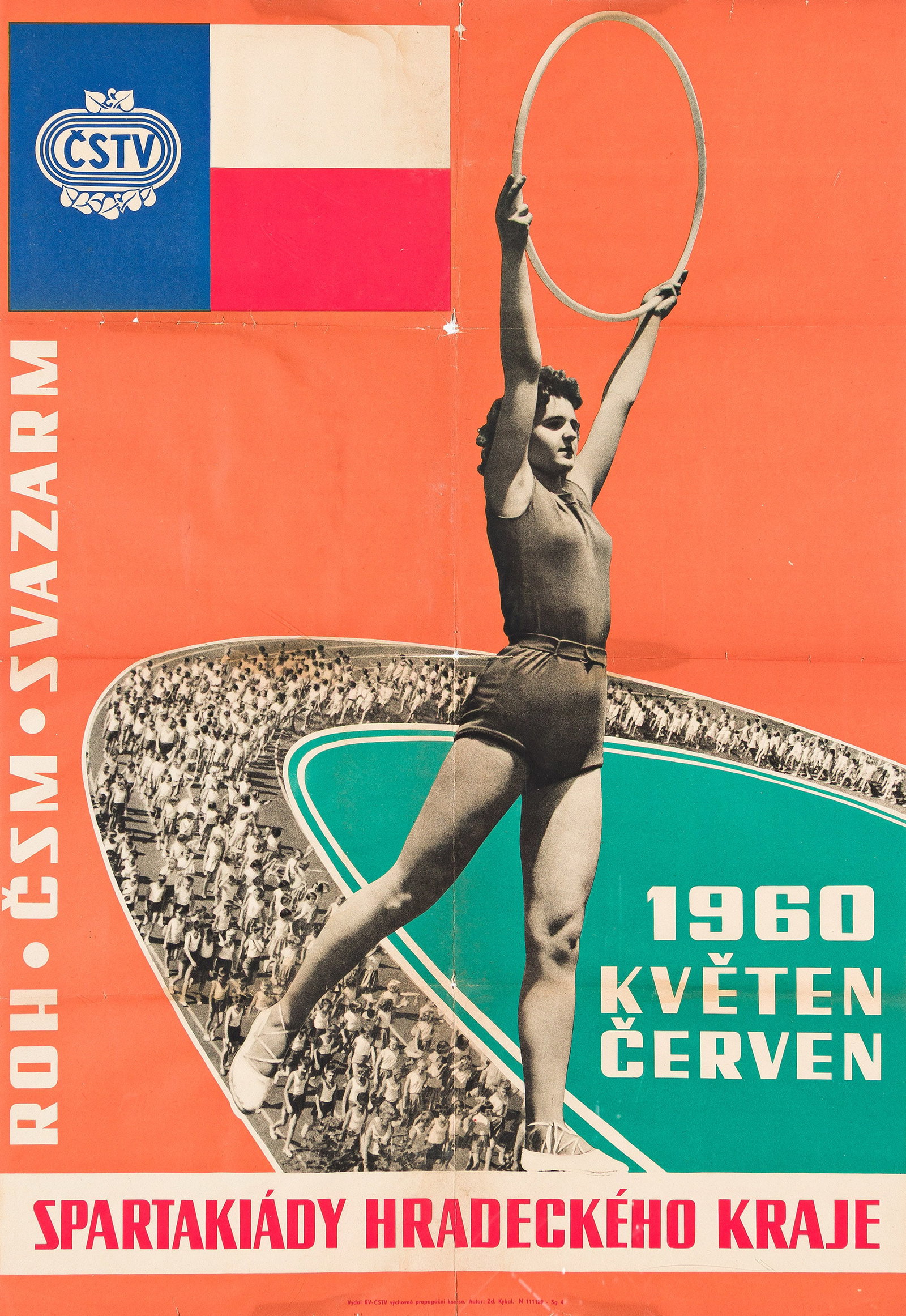 Various Artists, [Czech Graphic Design]. Group of 6 posters. 1940s-60s.: Various Artists [Czech Graphic Design]. Group of 6 posters. 1940s-60s. Condition varies, generally B+: tears, creases and vertical and horizontal folds. Paper. Group includes: Cirkus; Mezinarodni Vele