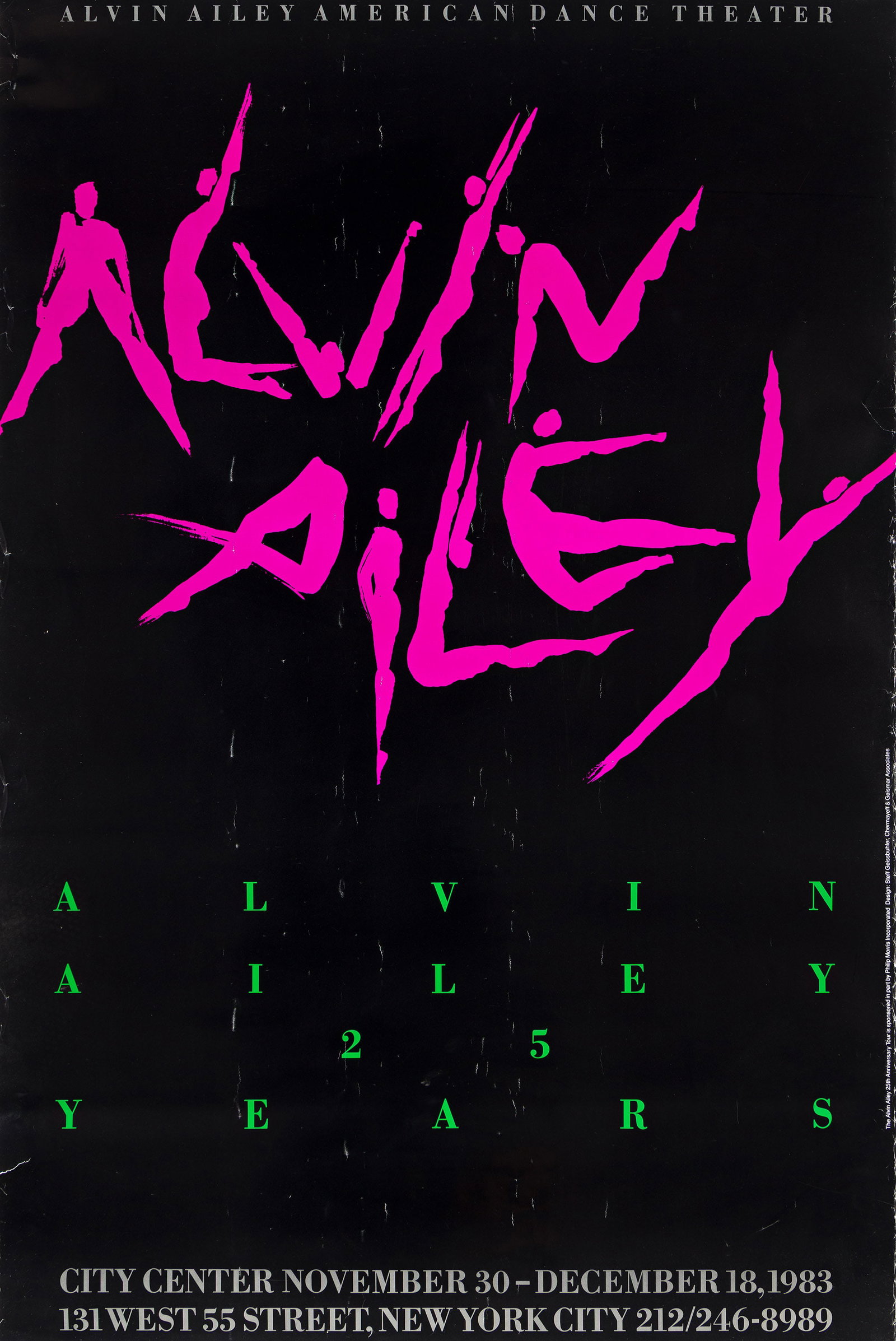 Ivan Chermayeff & Steff Geissbuhler, Alvin Ailey 25 Years. 1983. (1 of 1)