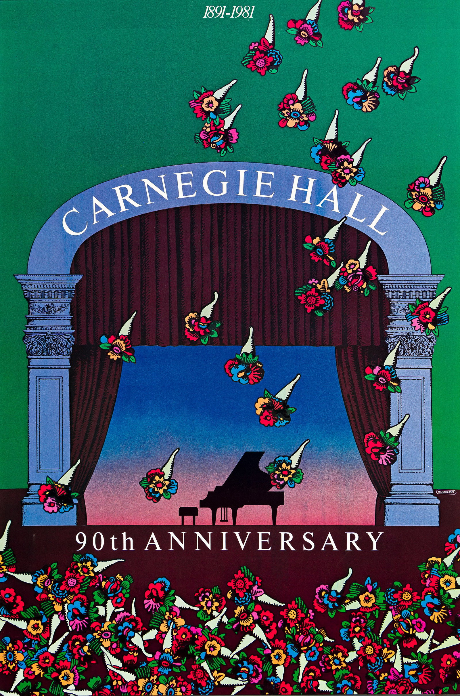 Milton Glaser. [Performing Arts / Cultural Events]. Group of 14 posters. 1975-1988. (1 of 2)