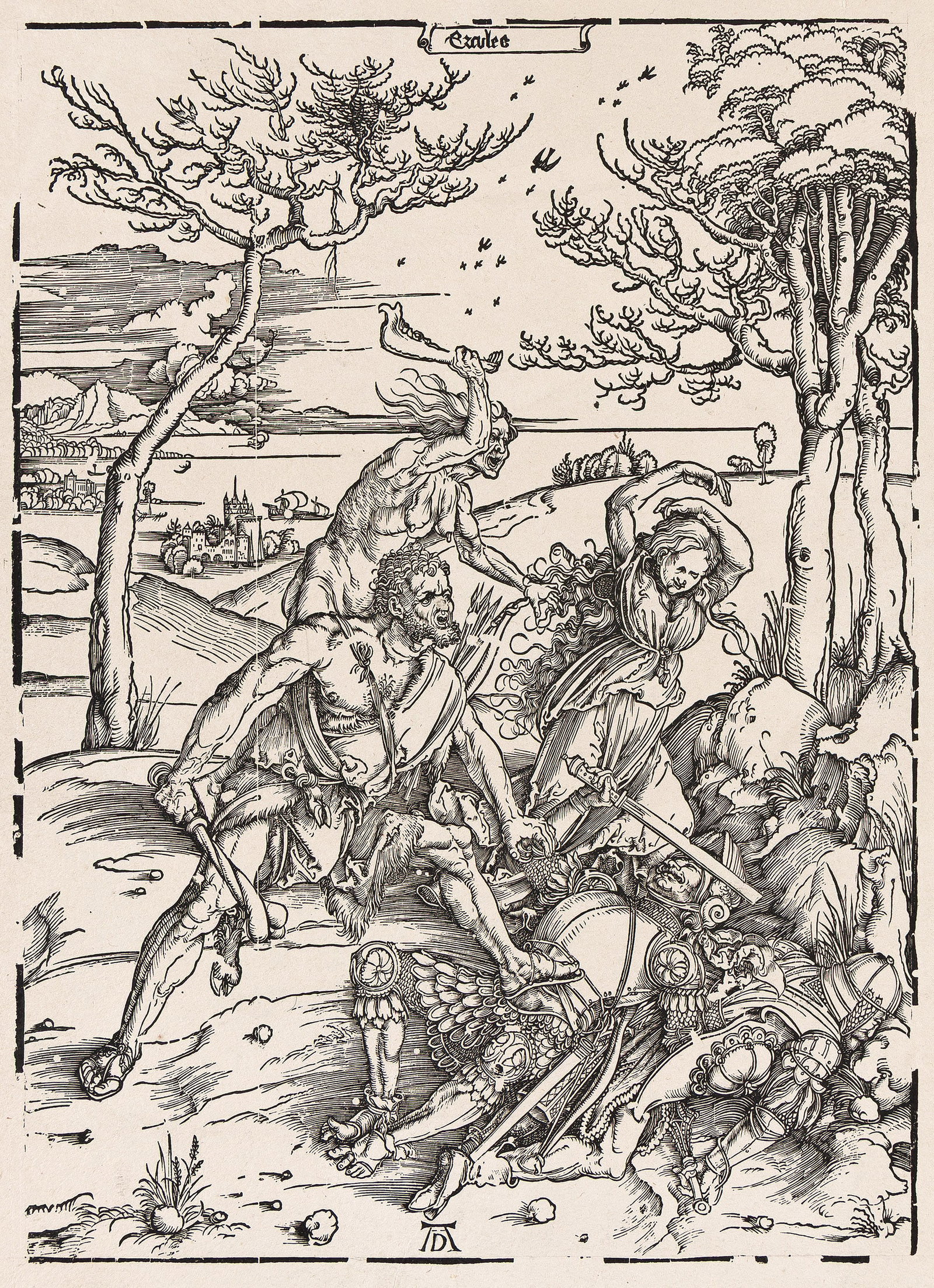 Albrecht Dürer (1471-1528), Hercules Conquering the Molionide Twins,1496-98. (1 of 1)
