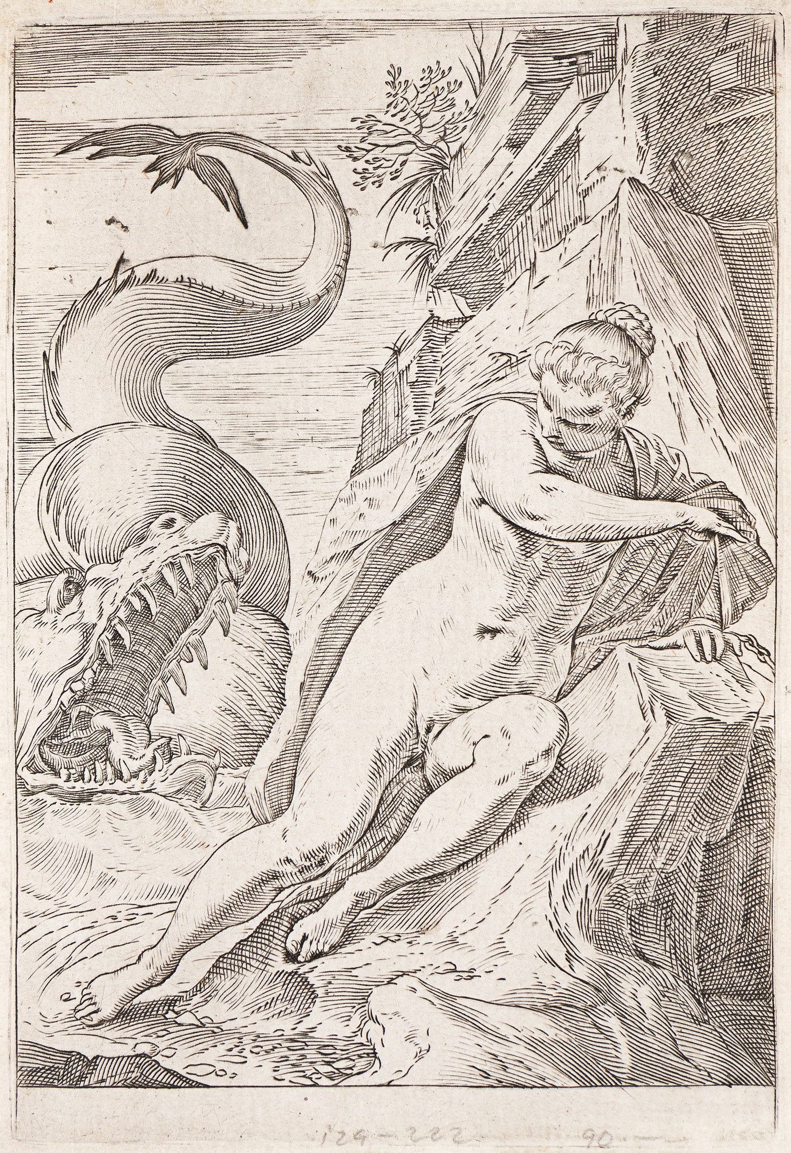 Agostino Carracci (1557-1602), Andromeda or Hesion, circa 1590–95. (1 of 1)