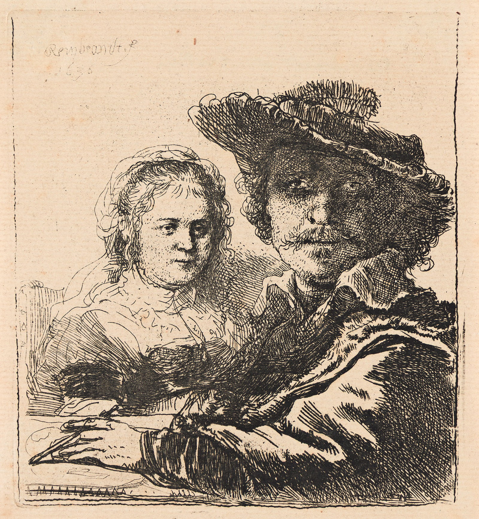 Rembrandt van Rijn (1606-1669), Self Portrait with Saskia, 1636. (1 of 1)