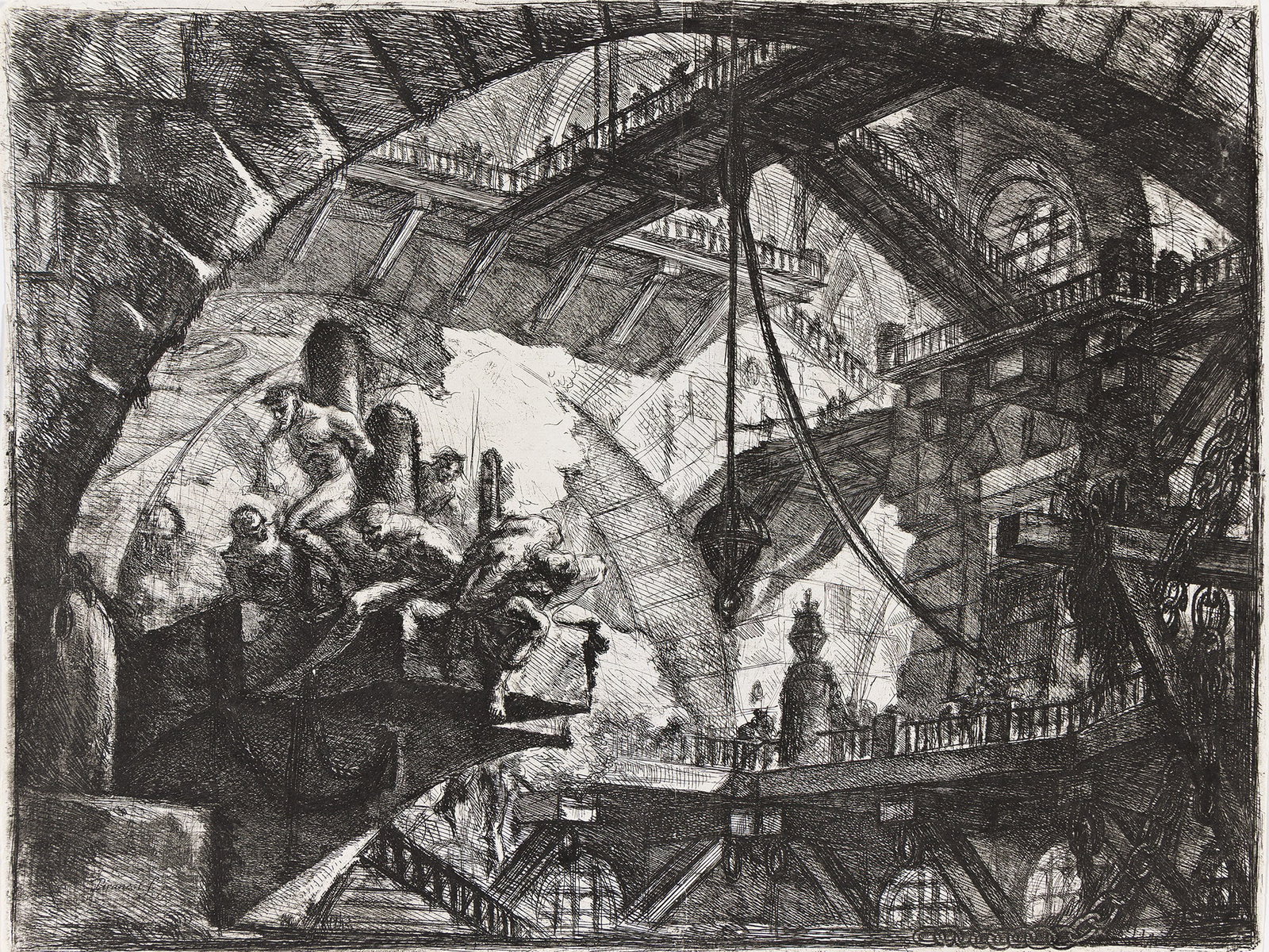 Giovanni B. Piranesi (1720-1778), Prisoners on a Projecting Platform, 1749-50. (1 of 1)