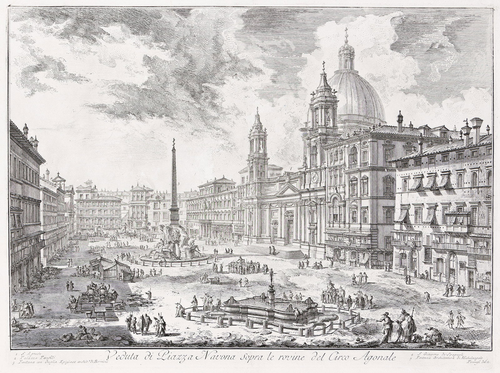 Giovanni B. Piranesi (1720-1778), Veduta di Piazza Navona sopra le Rovine del Circo Agonale, 1751. (1 of 1)