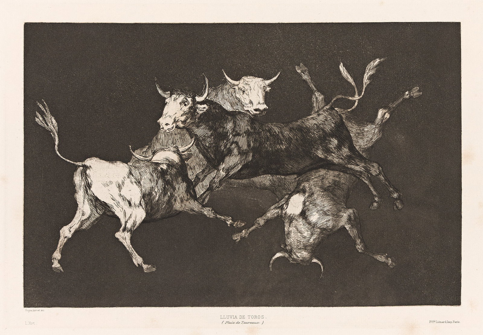 Francisco Goya (1746-1828), Al Toro y al Aire Darles Calle (Lluvia de Toros), circa 1824. (1 of 1)