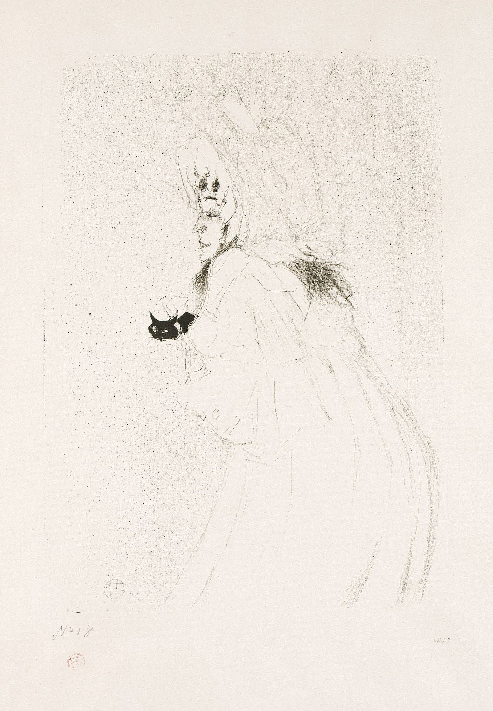 Henri de Toulouse-Lautrec (1864 - 1901), Miss May Belfort Saluant, 1895. (1 of 1)