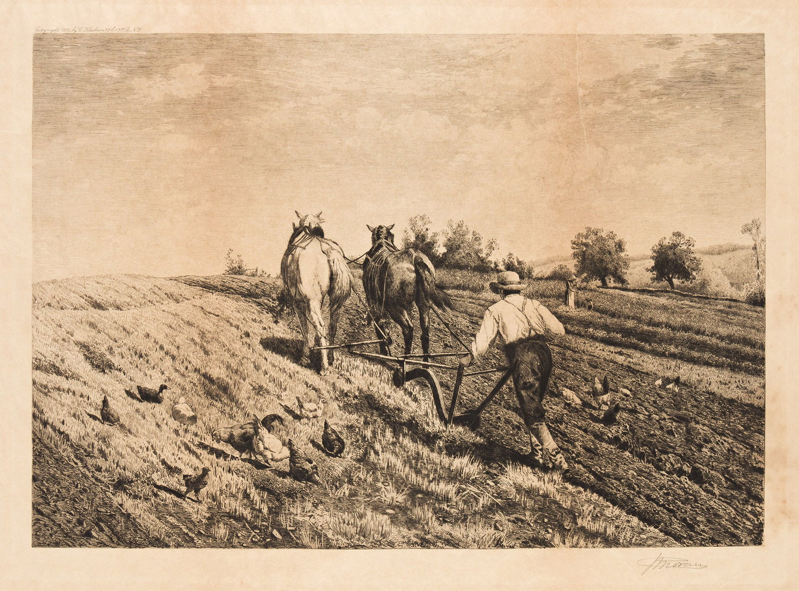 Peter Moran (1829-1901), The Ploughman, 1886. (1 of 1)