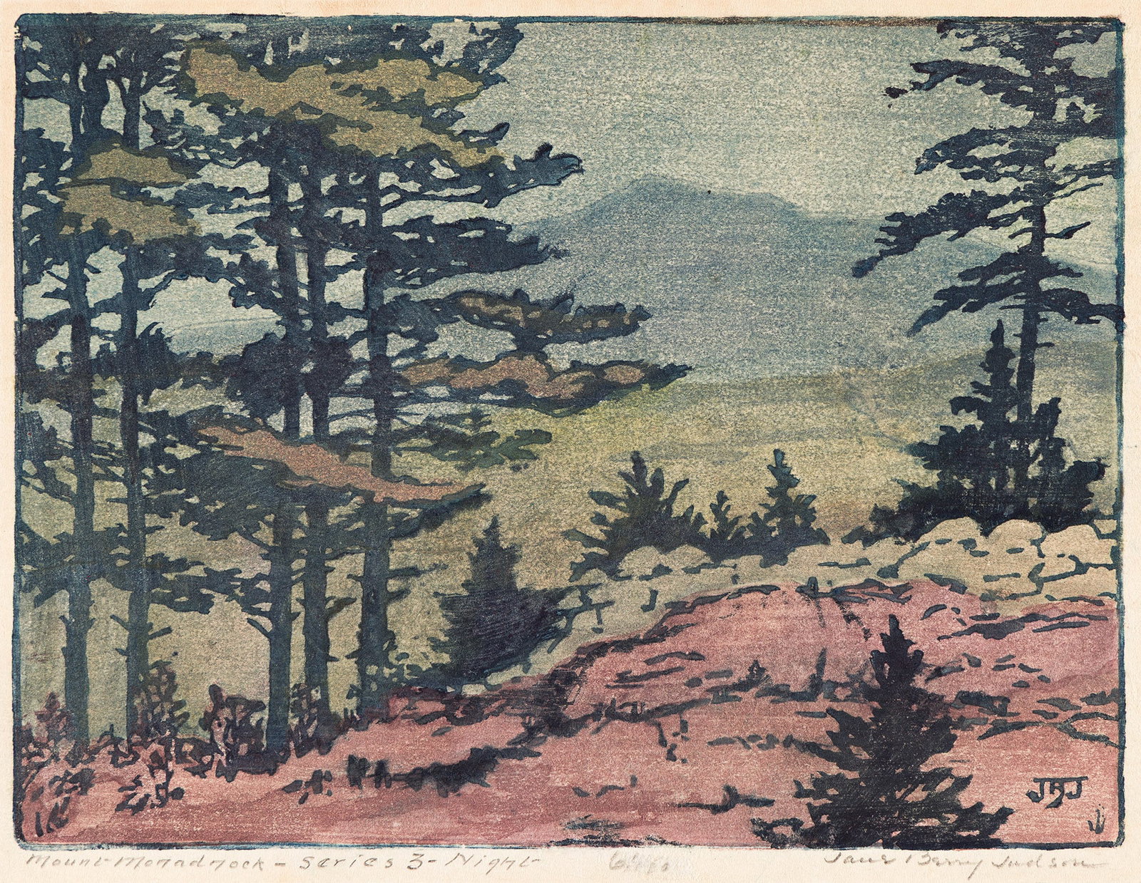 Jane Berry Judson (1865-1935), Mount Monadnock - Series 3 - Night. (1 of 1)