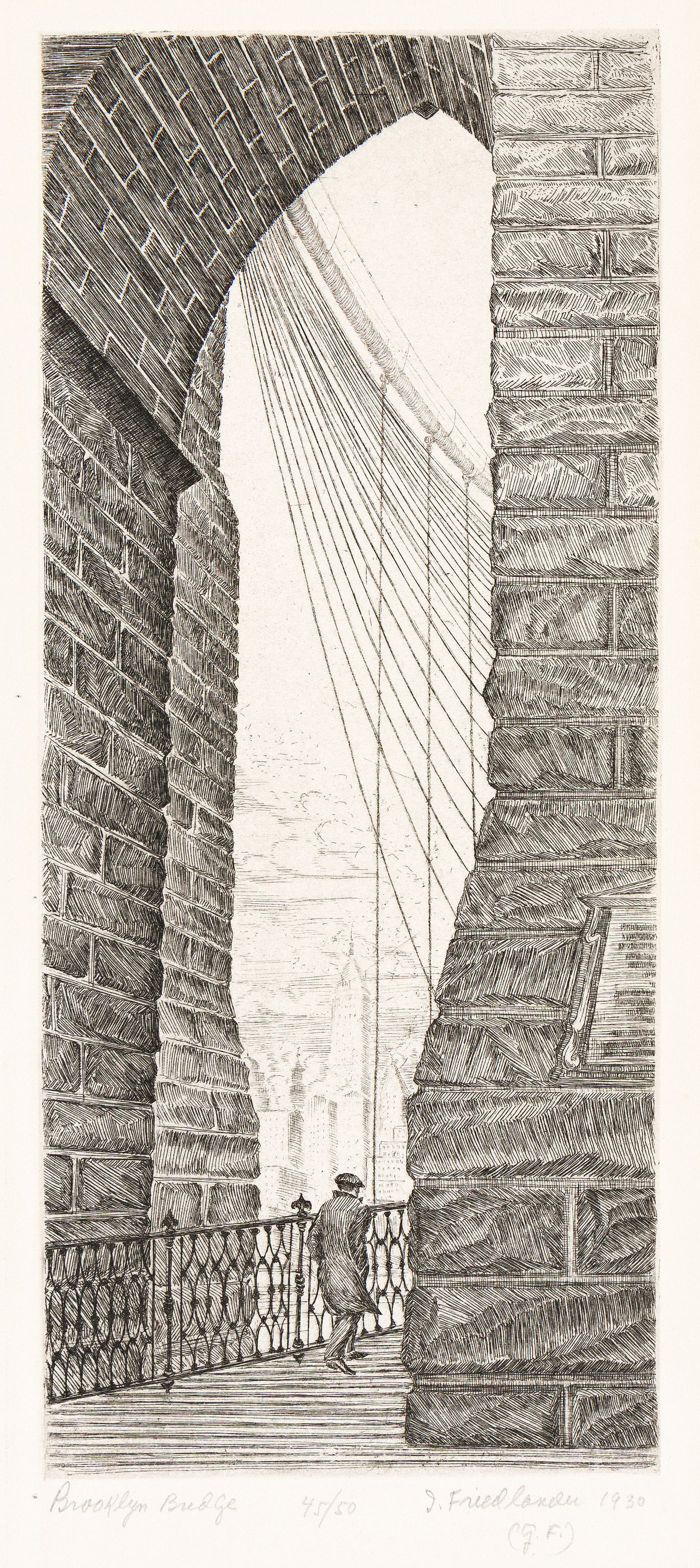 Isaac Friedlander (1890-1968), Brooklyn Bridge, 1930. (1 of 1)
