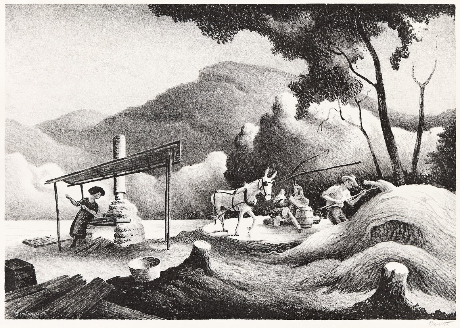 Thomas Hart Benton (1889-1975), Sorghum Mill, 1969. (1 of 1)