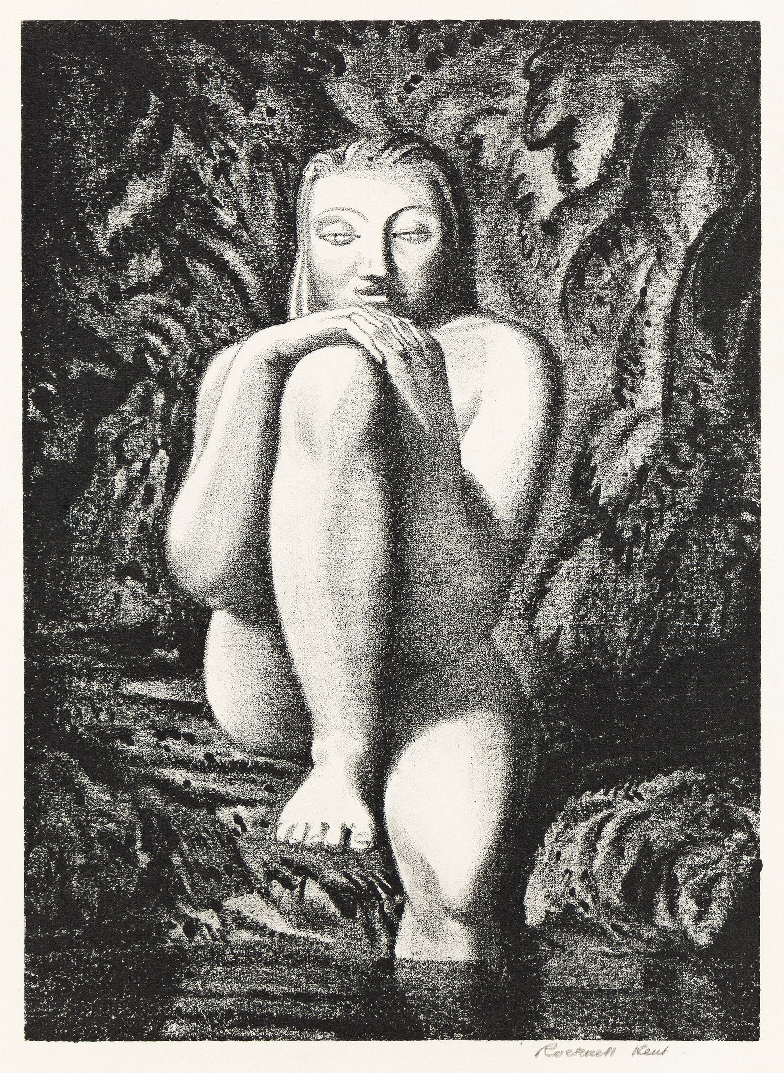 Rockwell Kent (1882-1971), Susanna, 1929.: Rockwell Kent (1882-1971) Susanna. Lithograph, 1929. Edition of 100. Signed in pencil, lower right. Burne-Jones 38. Image: 15 7/8 x 11 3/8 in. (40.3 x 28.9 cm.), full margins. Frame: 20 x 15 in. (50.8