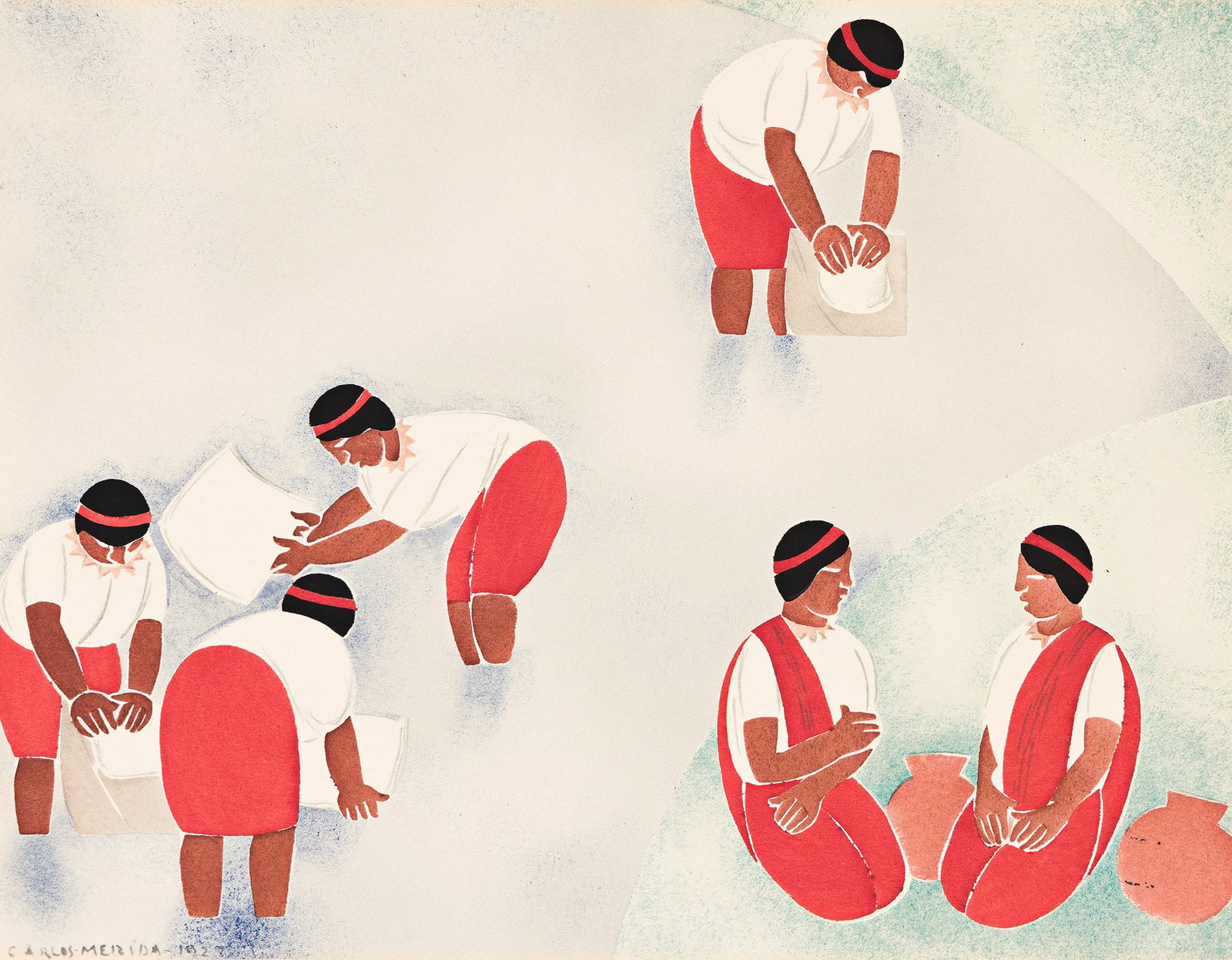 Carlos Mérida (1891-1984), Untitled (Figures Washing), 1927. (1 of 1)