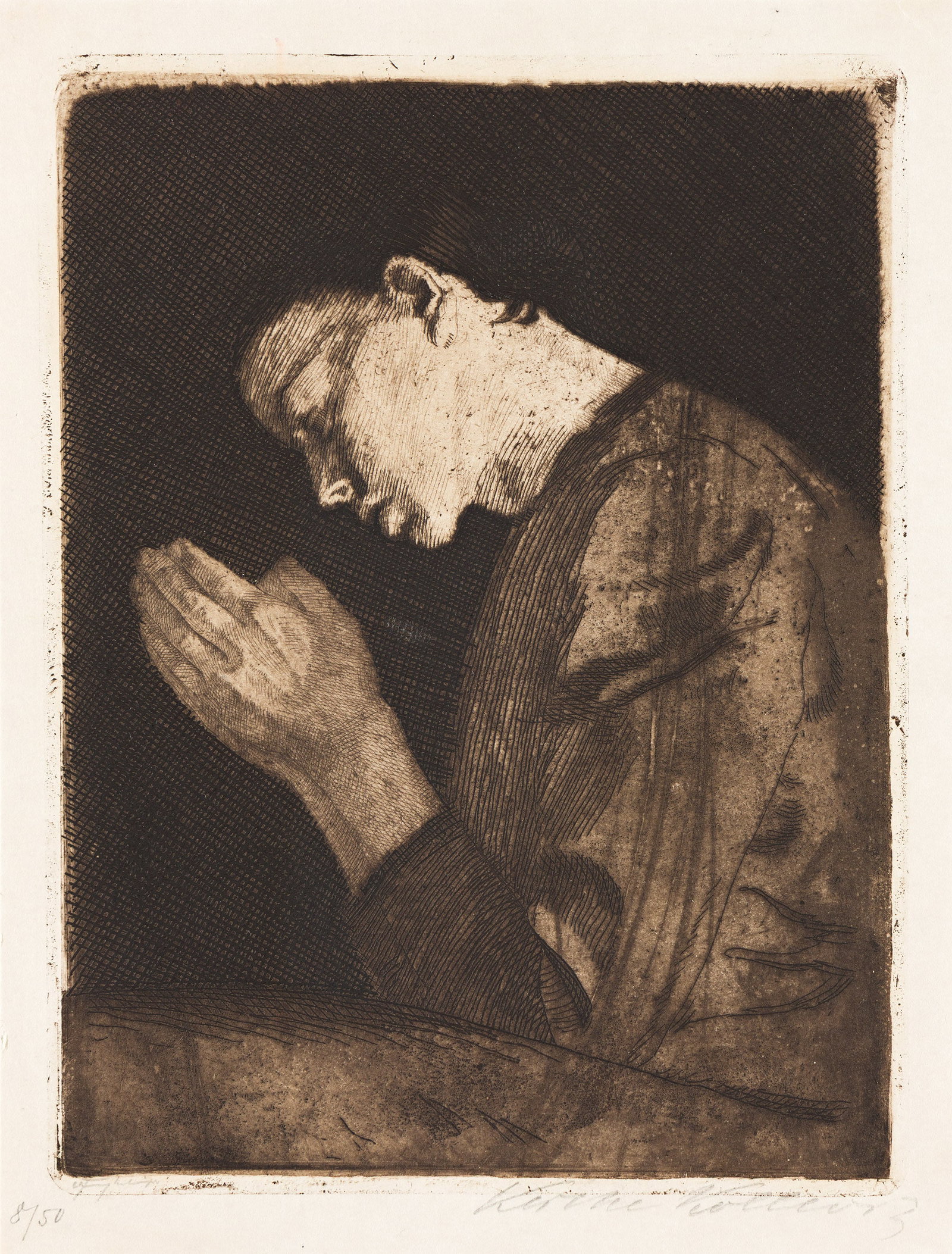 Käthe Kollwitz (1867-1945), Betendes Mädchen, 1892. (1 of 1)