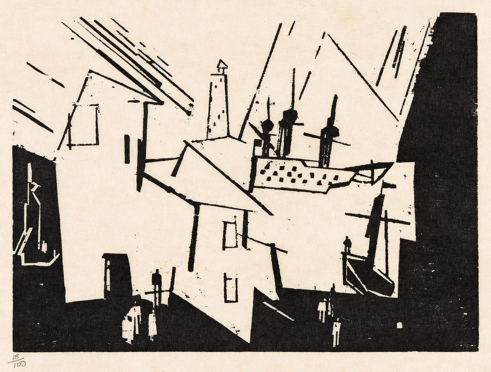 Lyonel Feininger, (1871-1956), Two woodcuts. (1 of 2)