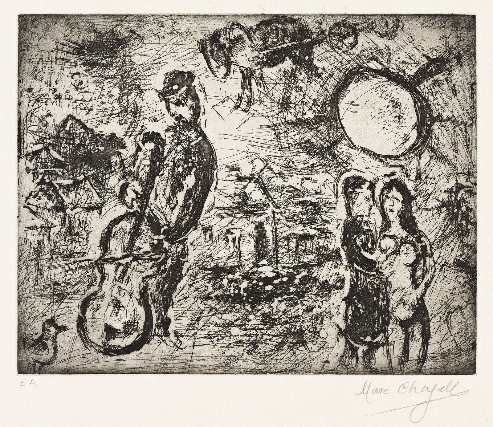 Marc Chagall (1887-1985), La Violoncelliste du Village, 1967. (1 of 1)