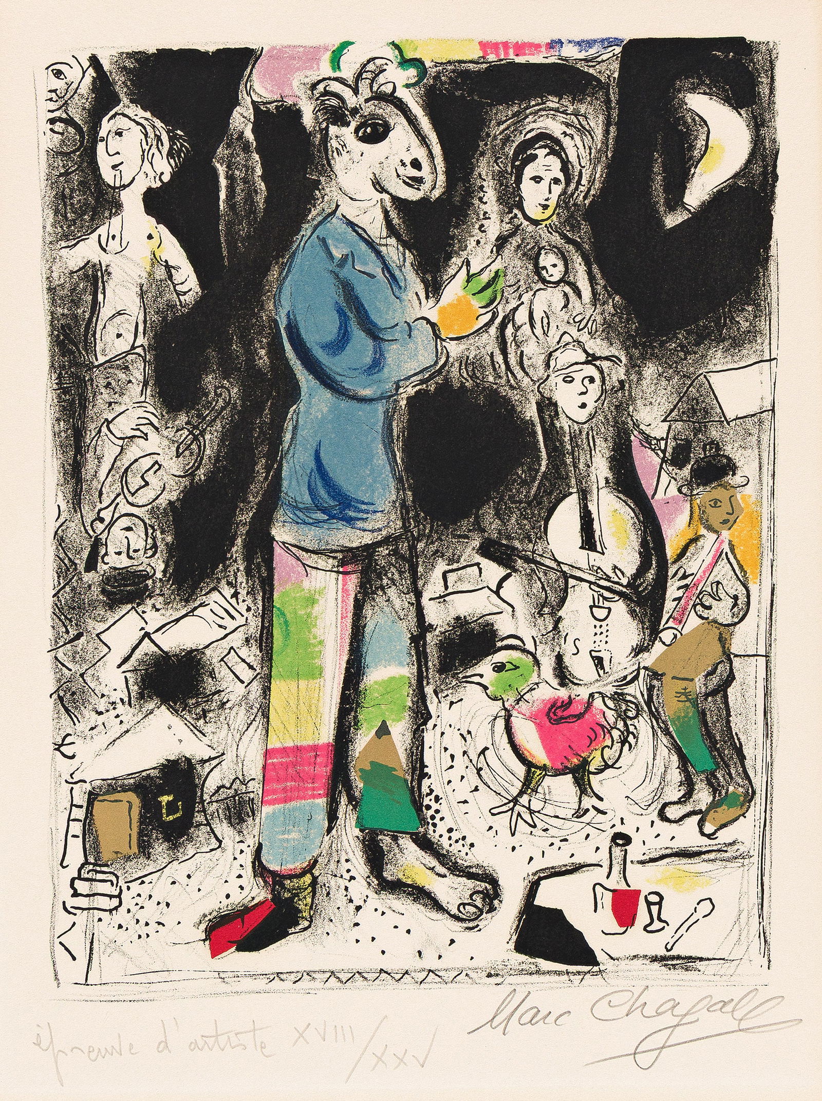 Marc Chagall (1887-1985), Paysan au Violin, 1968. (1 of 1)