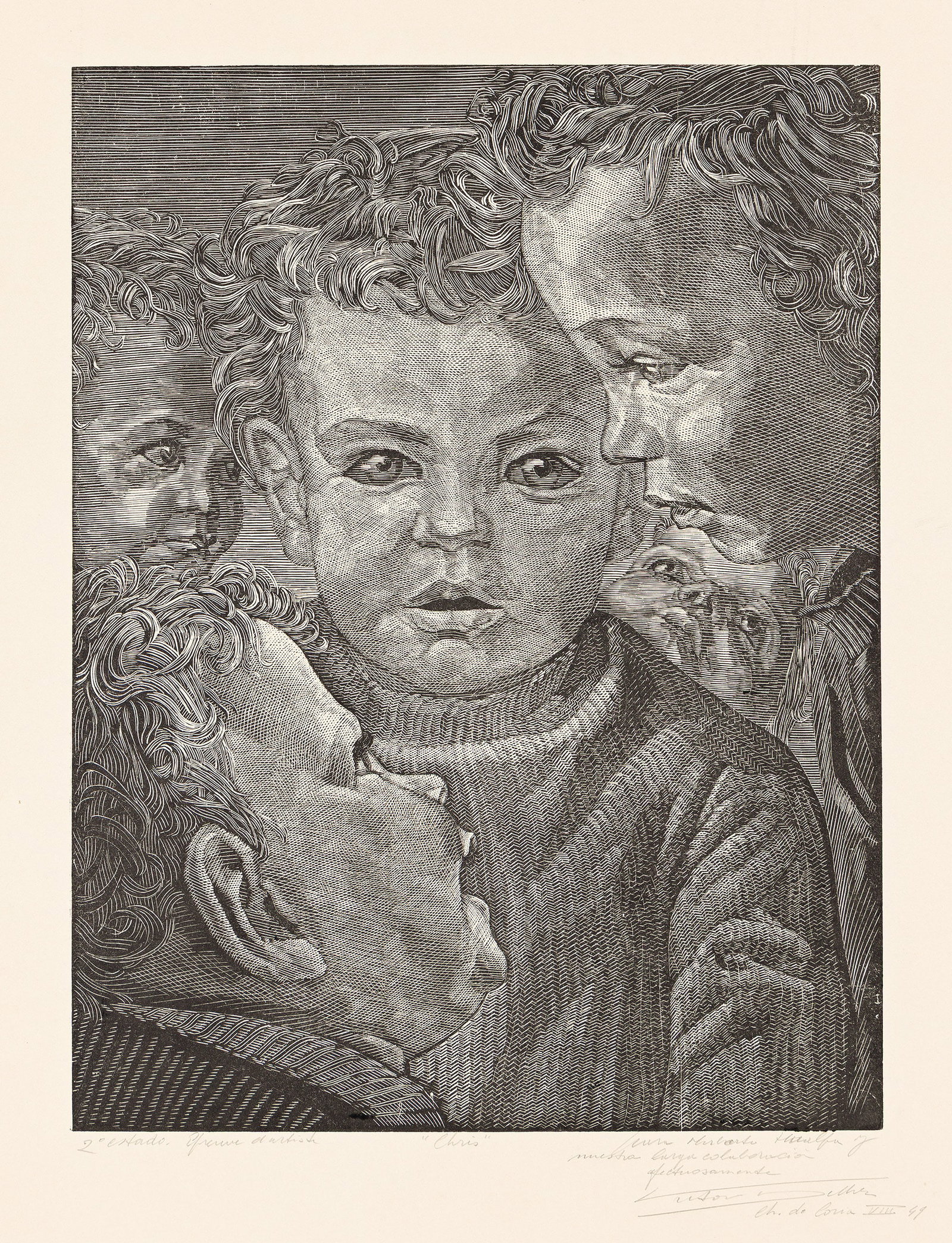 Victor Delhez (1902-1985), Group of 6 Portrait Prints. (1 of 4)