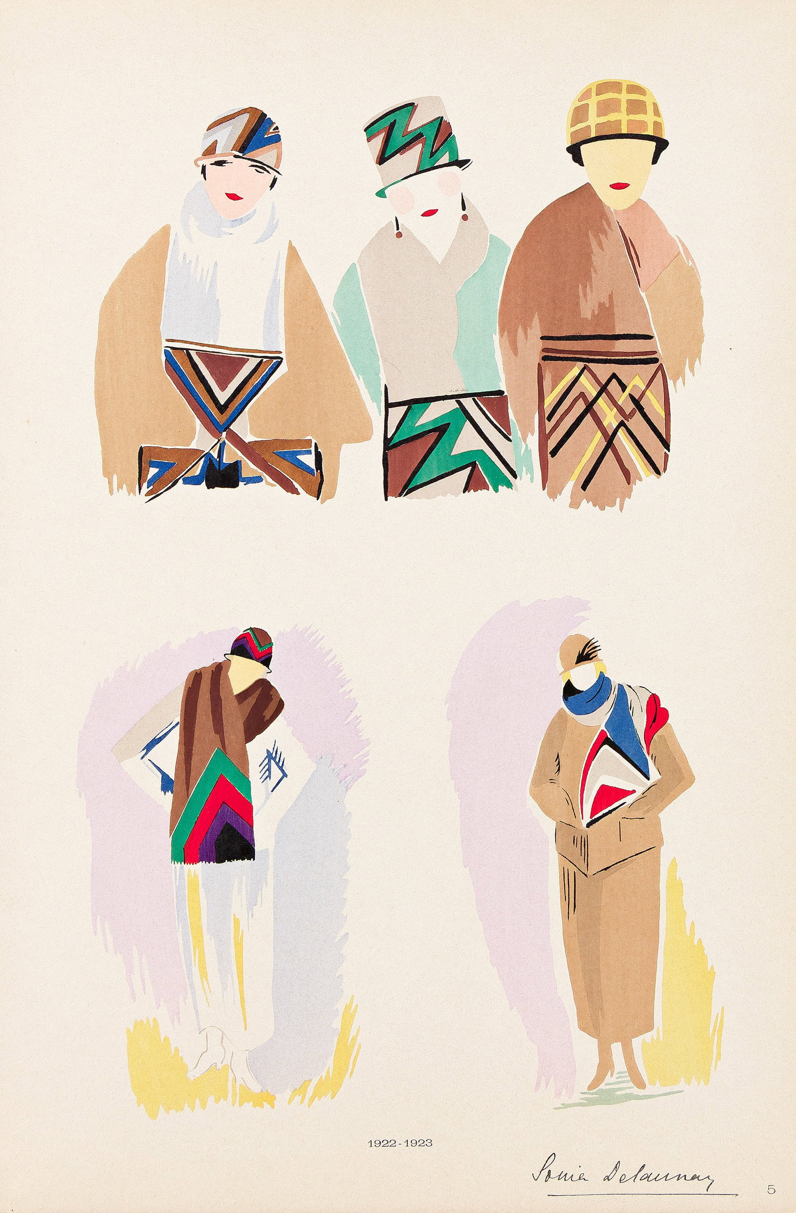 Sonia Delaunay (1885-1979), Ses Peintures, Ses Objets, Ses Tissues Simultanés, Ses Modes, 1925. (1 of 3)