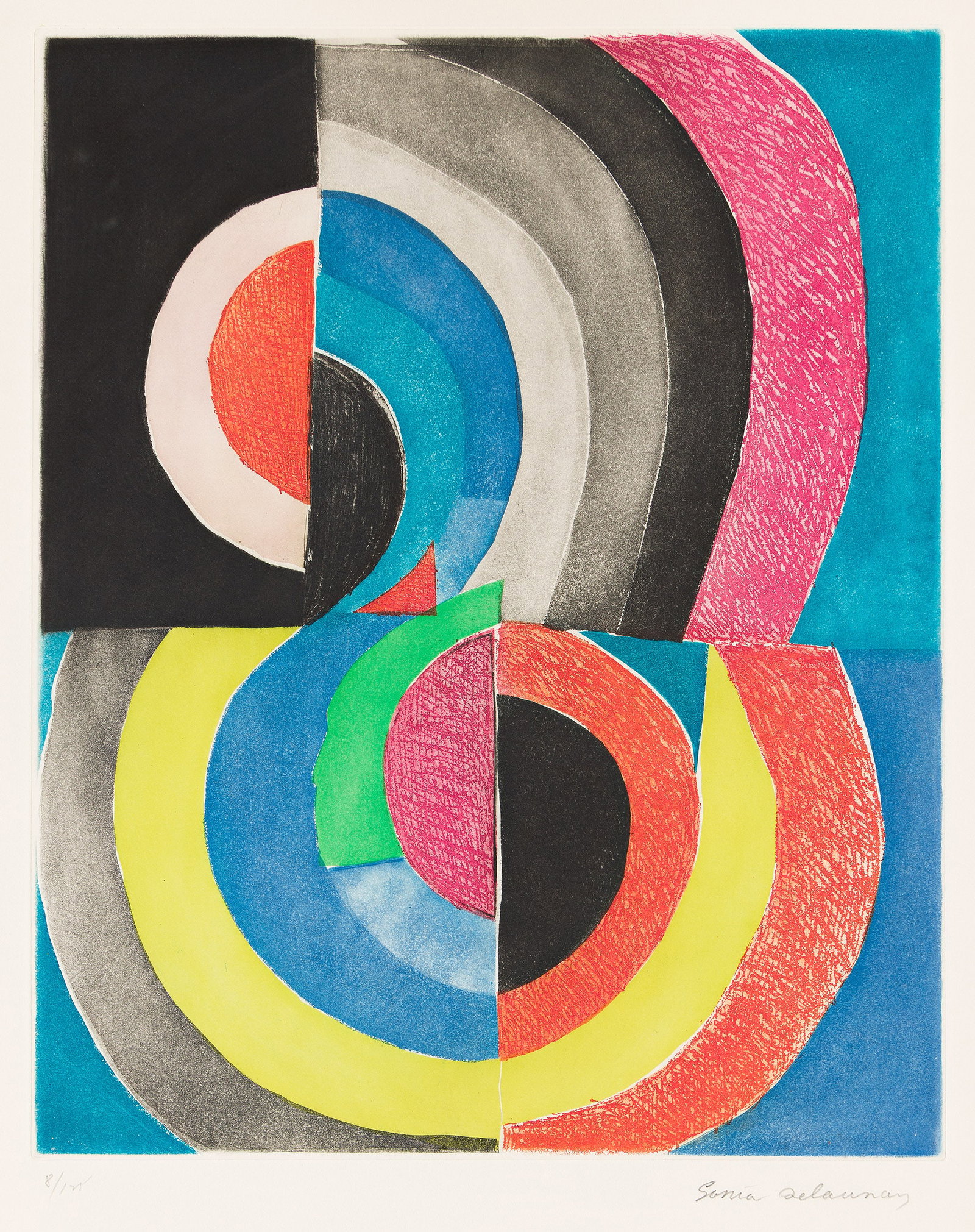 Sonia Delaunay (1885-1979), Composition with Semicircles, 1970. (1 of 1)