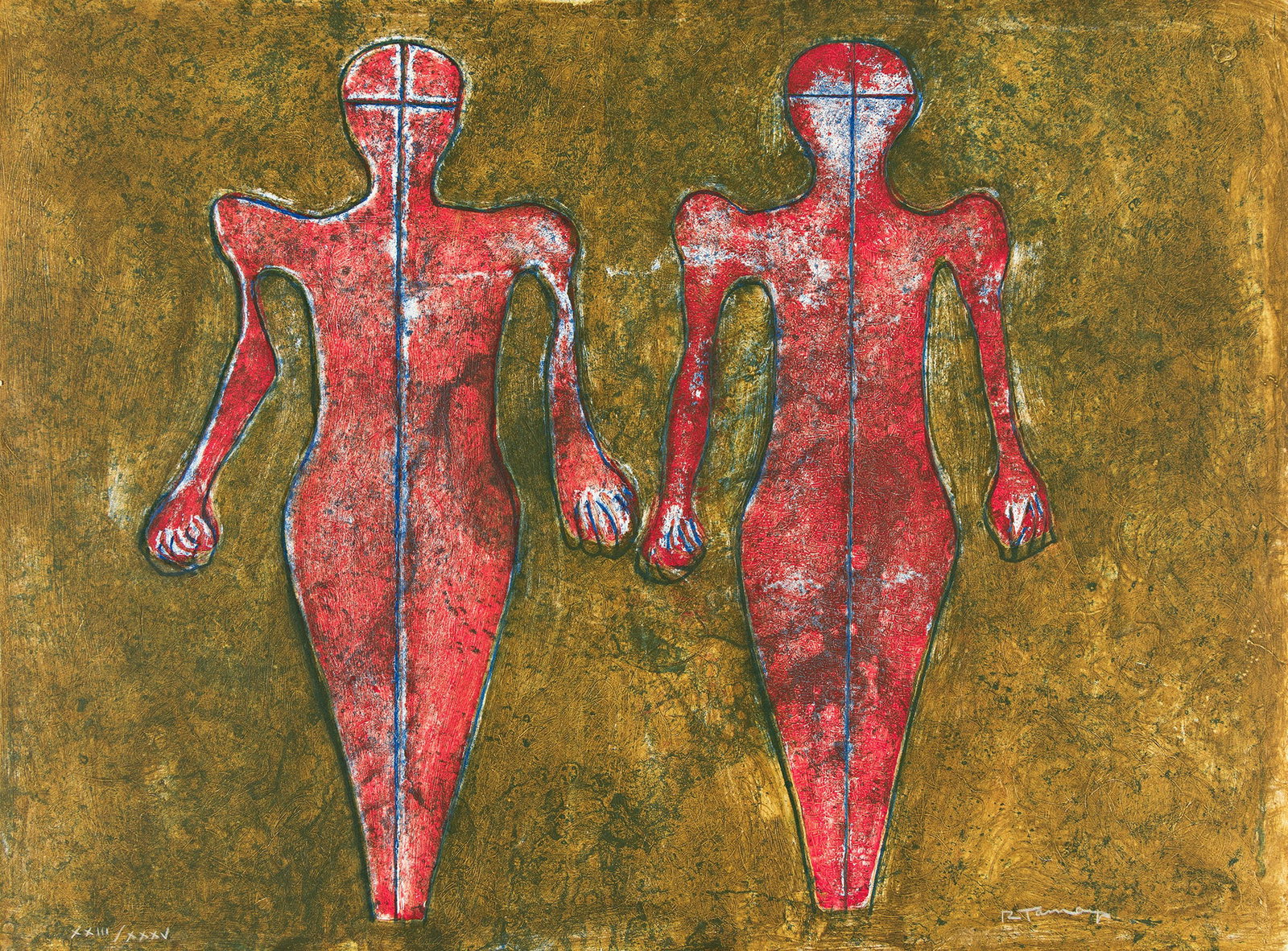 Rufino Tamayo (1899-1991), Dos Figuras,1976. (1 of 1)