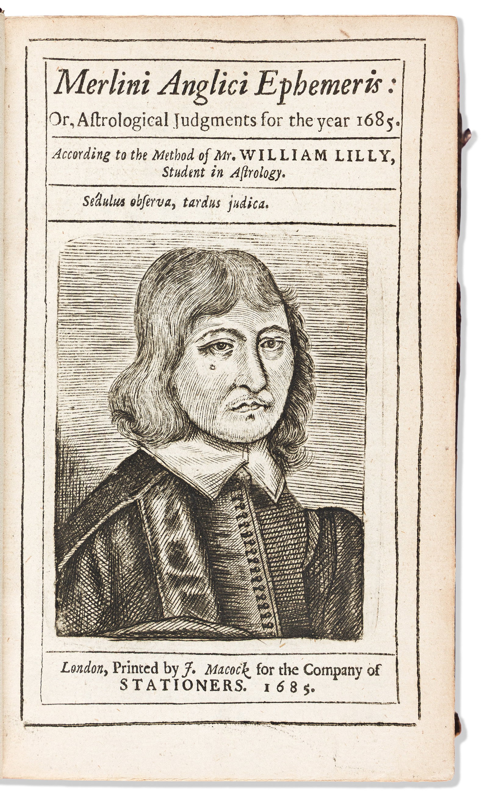 1685. Almanacs. Sammelband of Twelve English Almanacs from 1685. (1 of 2)