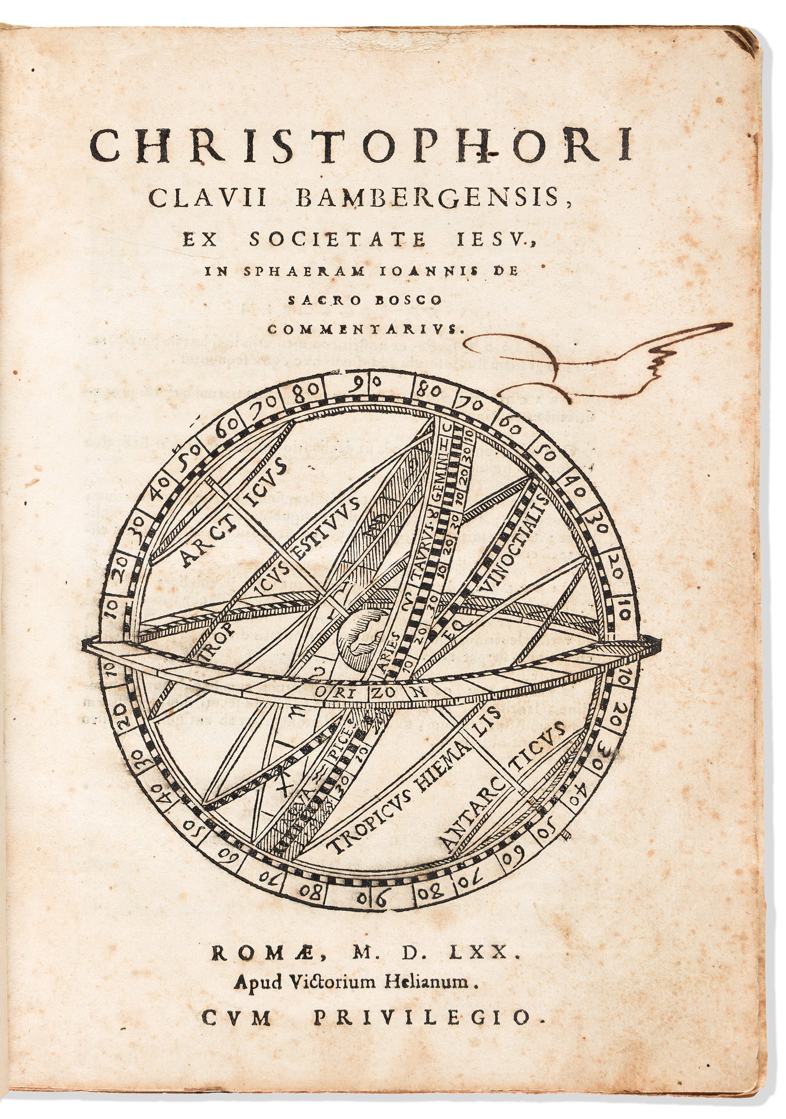Christophorus Clavius (1538-1612) In Sphaeram Ioannis de Sacro Bosco Commentarius. Rome: Apud (1 of 1)