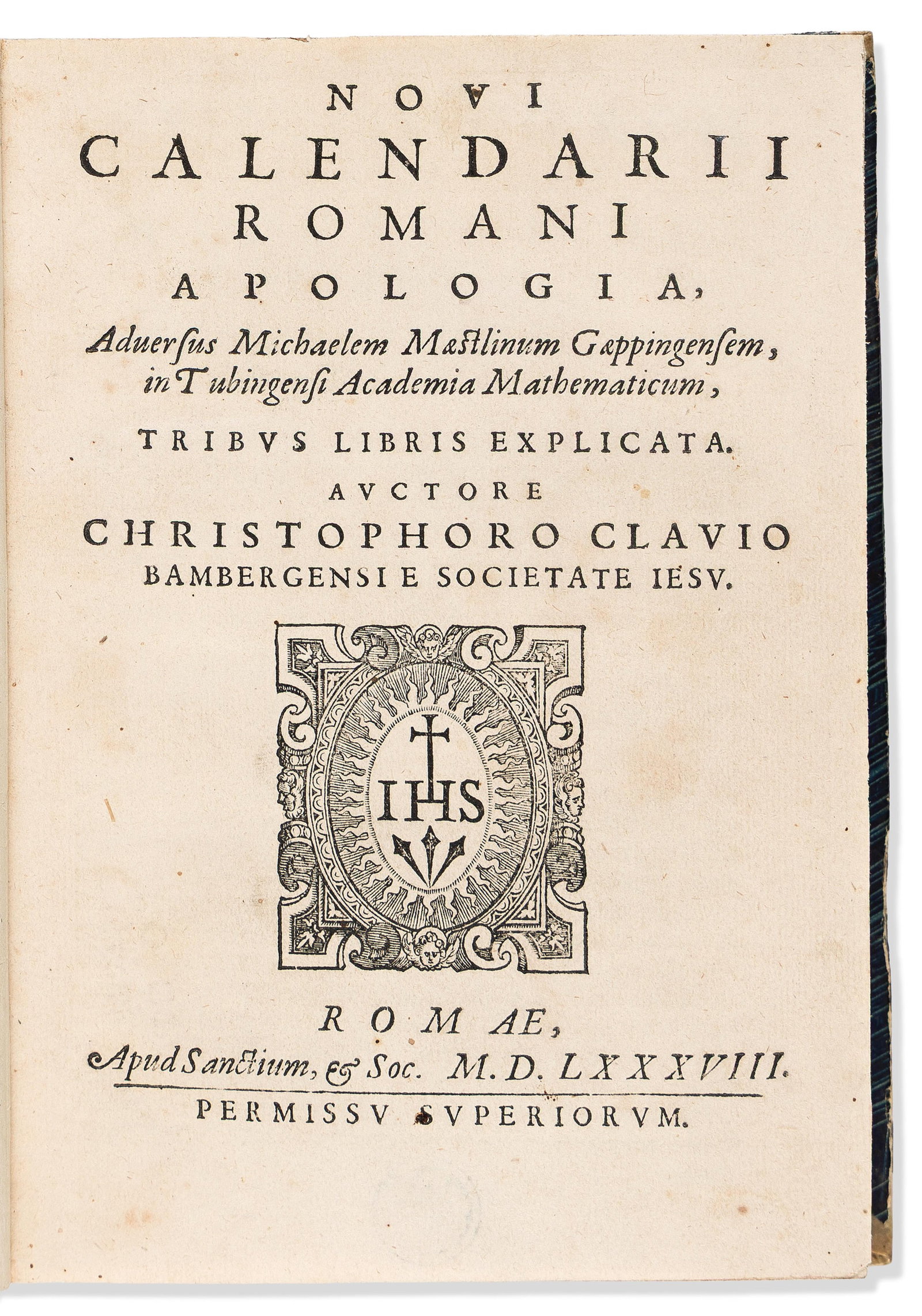 Gregorian Calendar Reform: Four 16th Century Titles in Two Bound Volumes. (1 of 5)