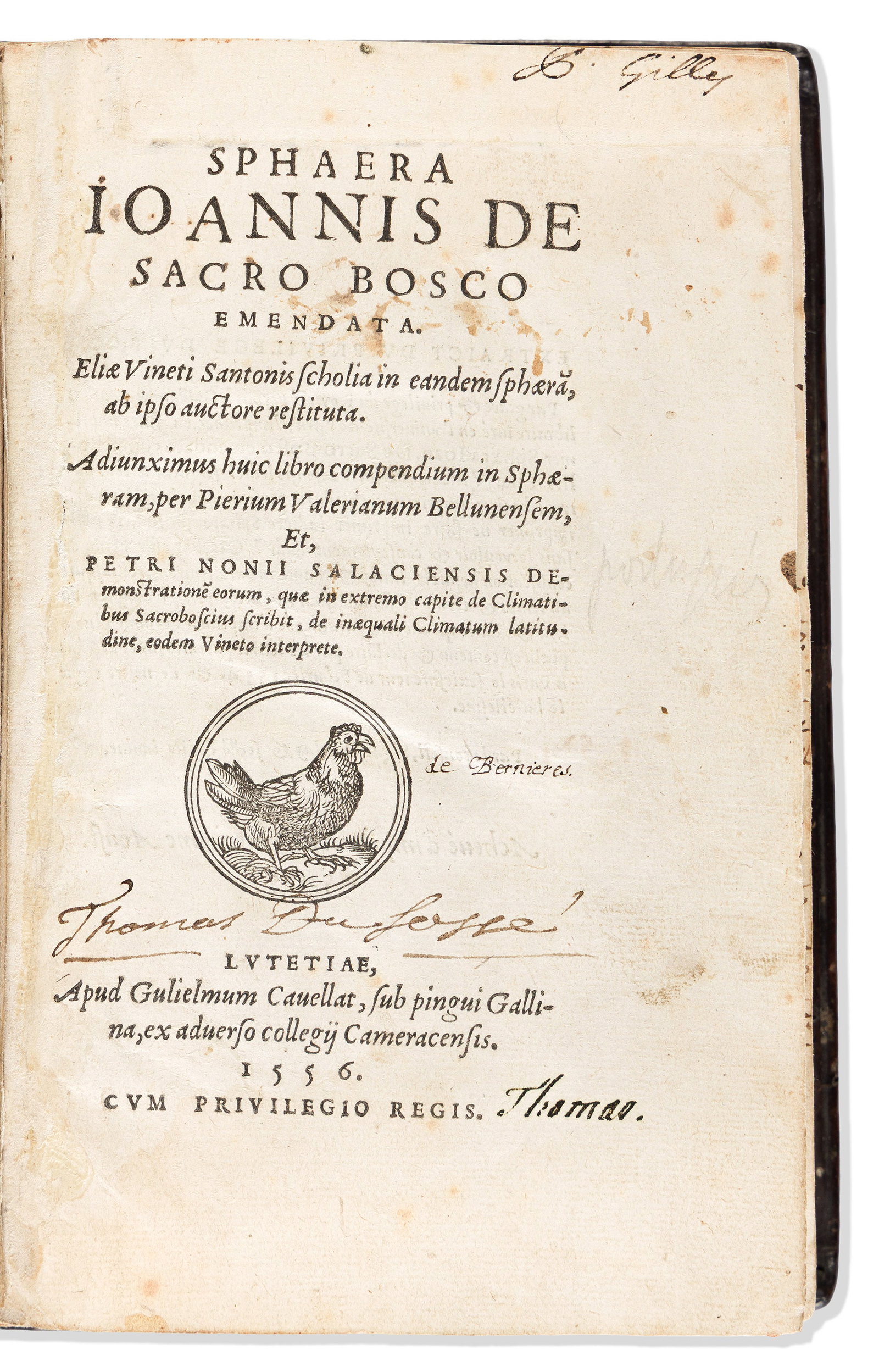 Johannes de Sacrobosco (1195-1256) De Sphaera Emendata. A Sammelband of Astronomy & Geometry. Paris: (1 of 3)