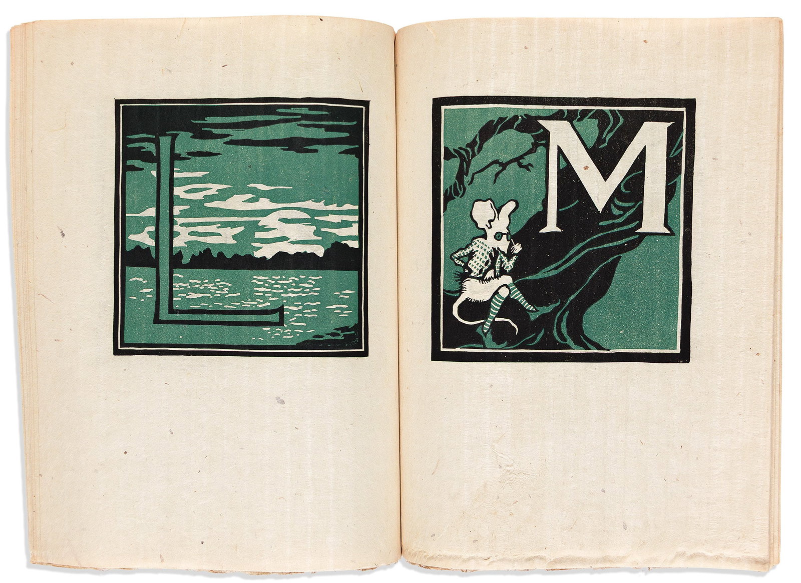 Letters designed and cut on linoleum blocks by the Lettering Class of Teachers College. [New York]: (1 of 2)