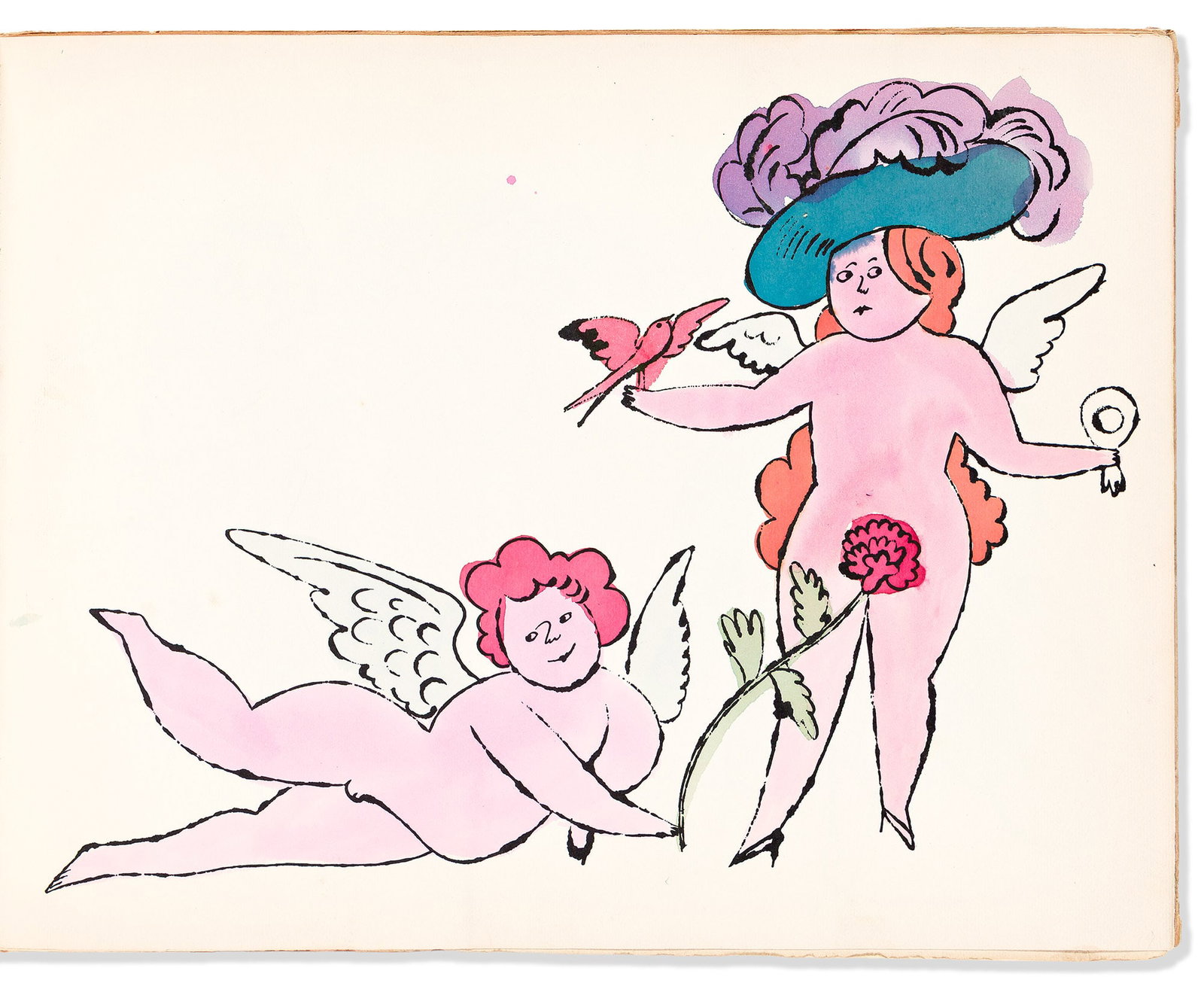 Andy Warhol (1928-1987) In the Bottom of My Garden. Inscribed to Rainer Crone. [New York]: Privately: Andy Warhol (1928-1987) In the Bottom of My Garden. Inscribed to Rainer Crone. [New York]: Privately printed by the artist, ca. 1956. Limited edition, oblong quarto; signed and inscribed by Warhol to