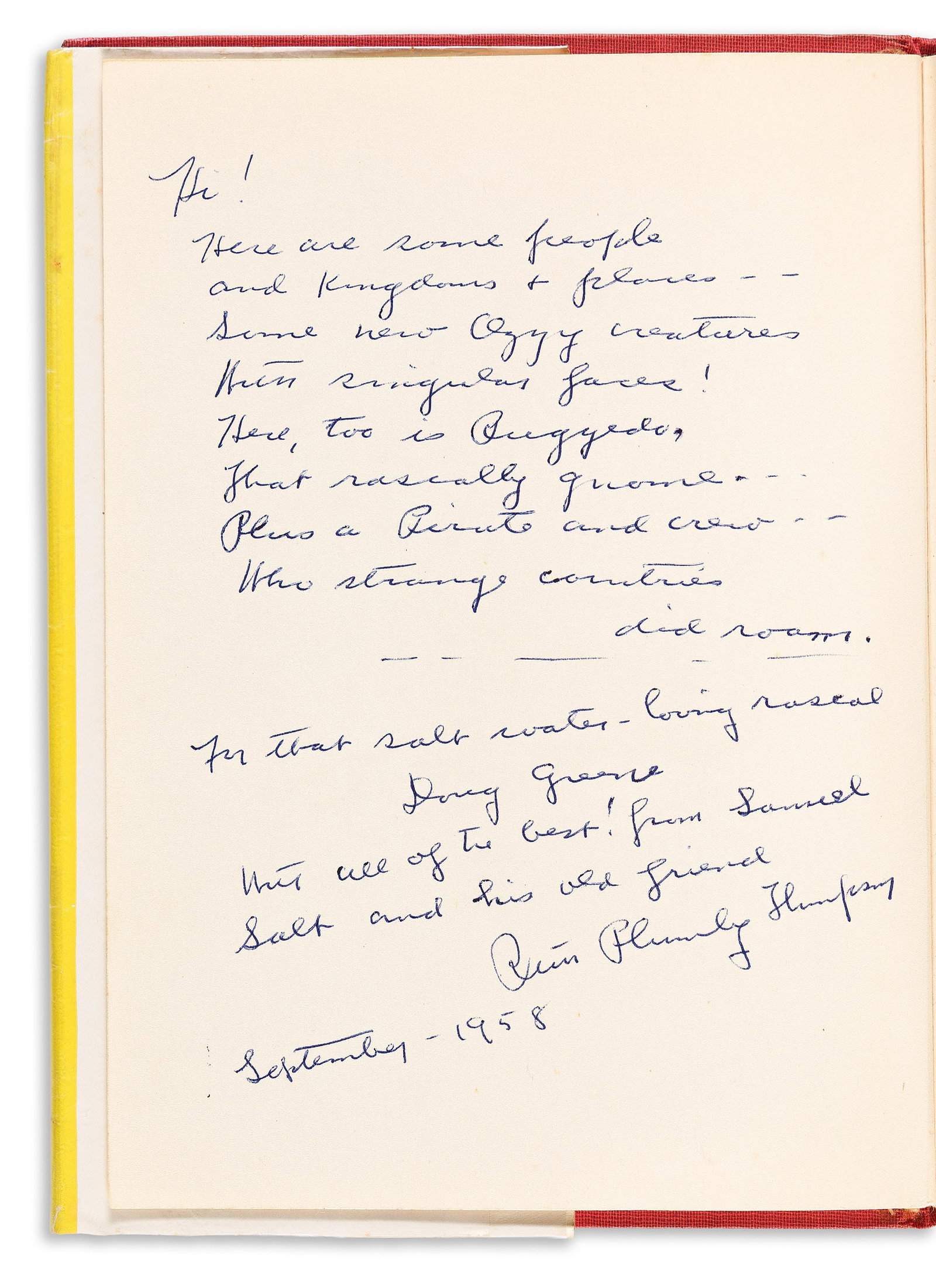 Ruth Plumly Thompson (1891-1976) & John R. Neill (1877-1943), illus. Pirates in Oz. Inscribed by the (1 of 2)