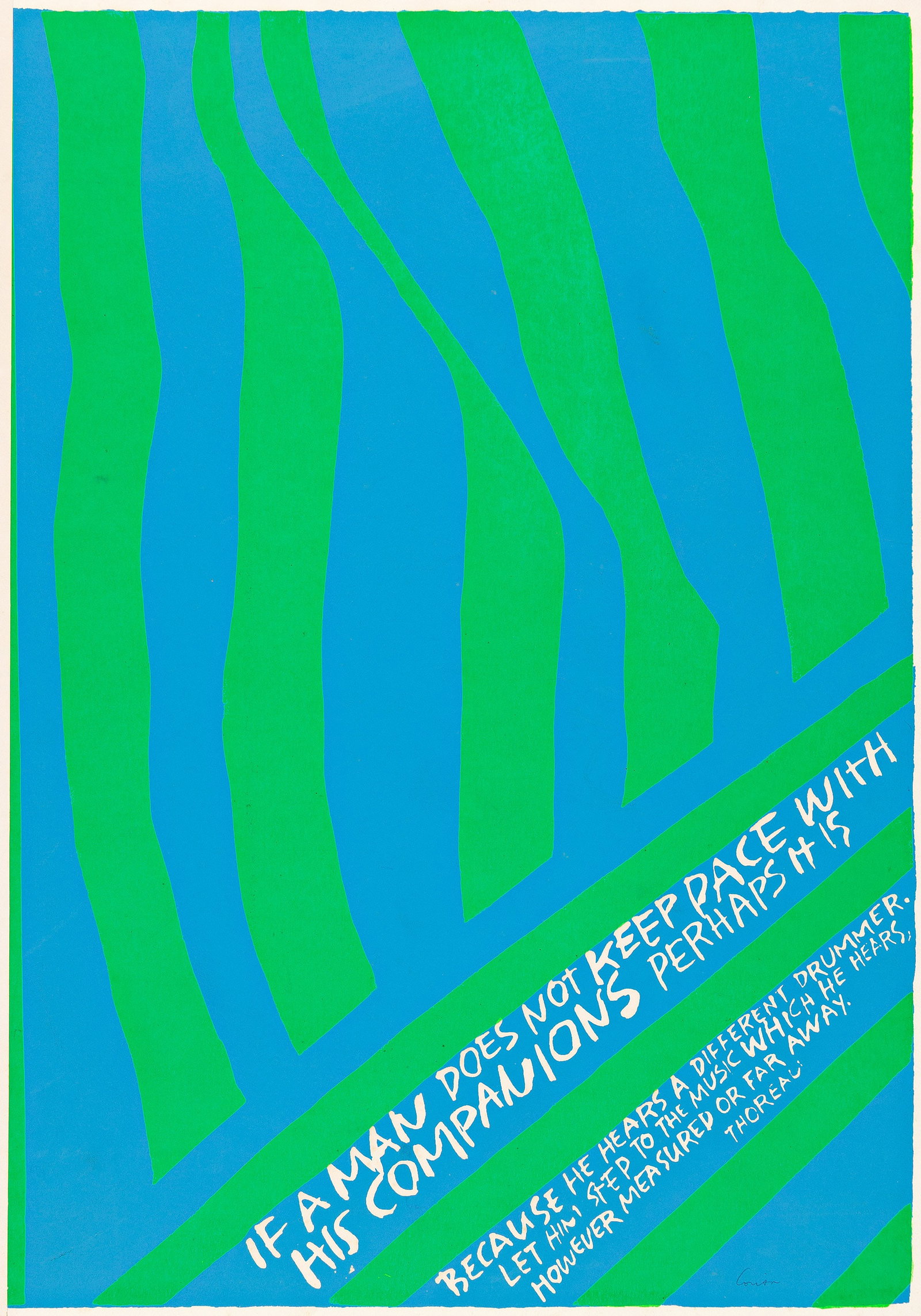 Corita Kent (1918-1986) Different Drummer. 1967. (1 of 1)