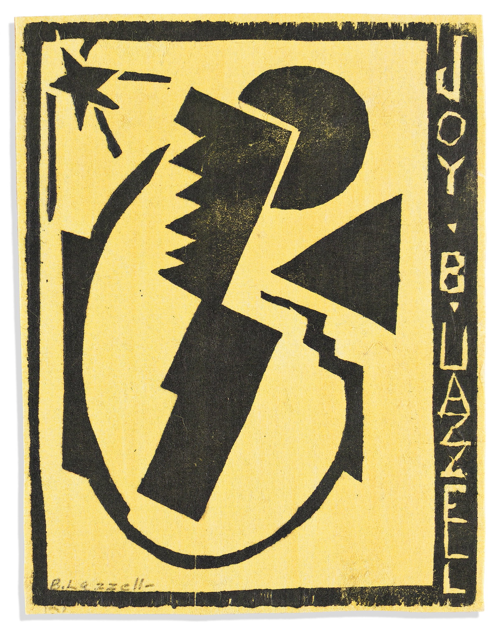 Blanche Lazzell (1878-1956) Signed Woodcut Holiday Card. (1 of 1)