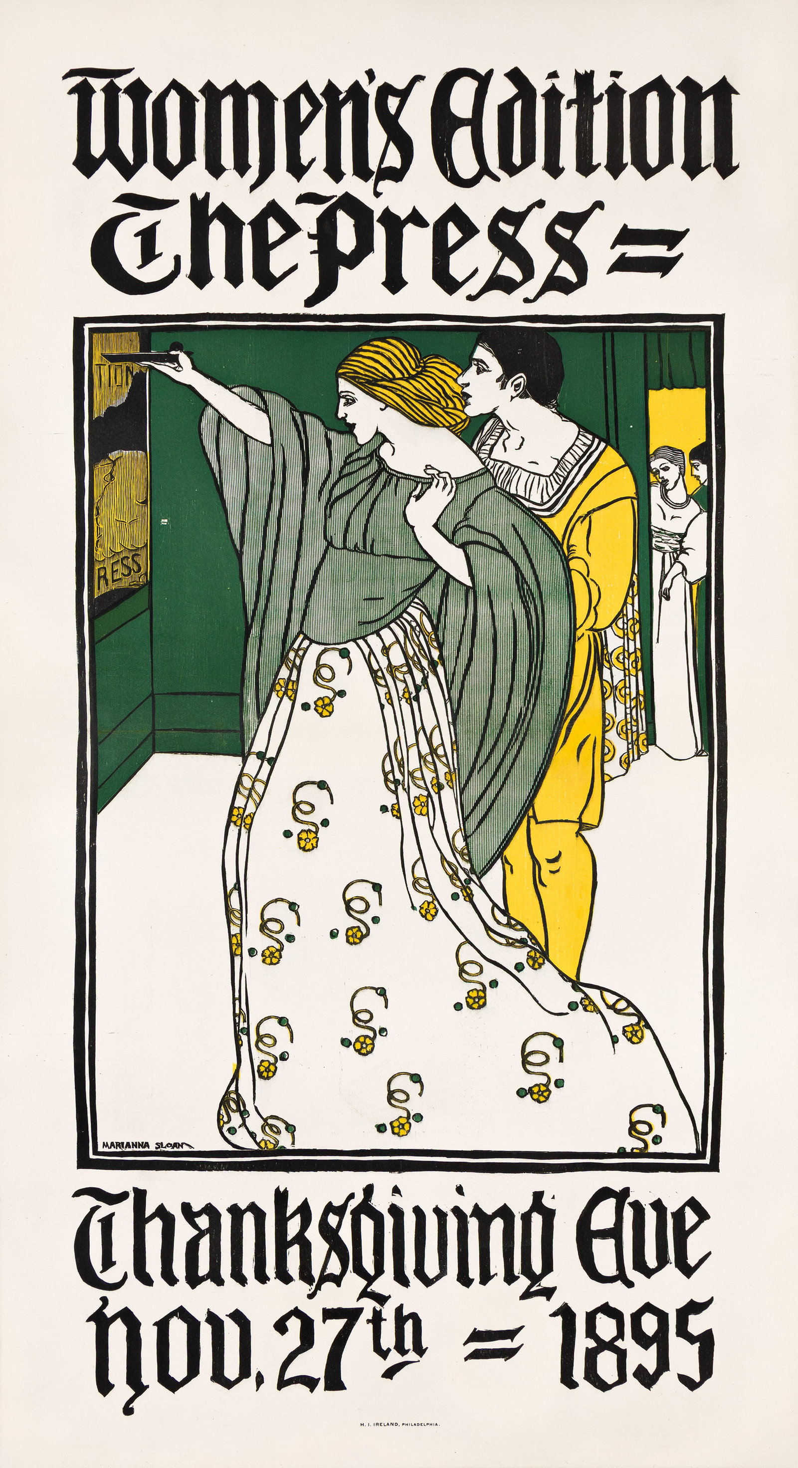 Marianna Sloan (1875-1954) Women's Edition / The Press / Thanksgiving Eve. 1895. (1 of 1)