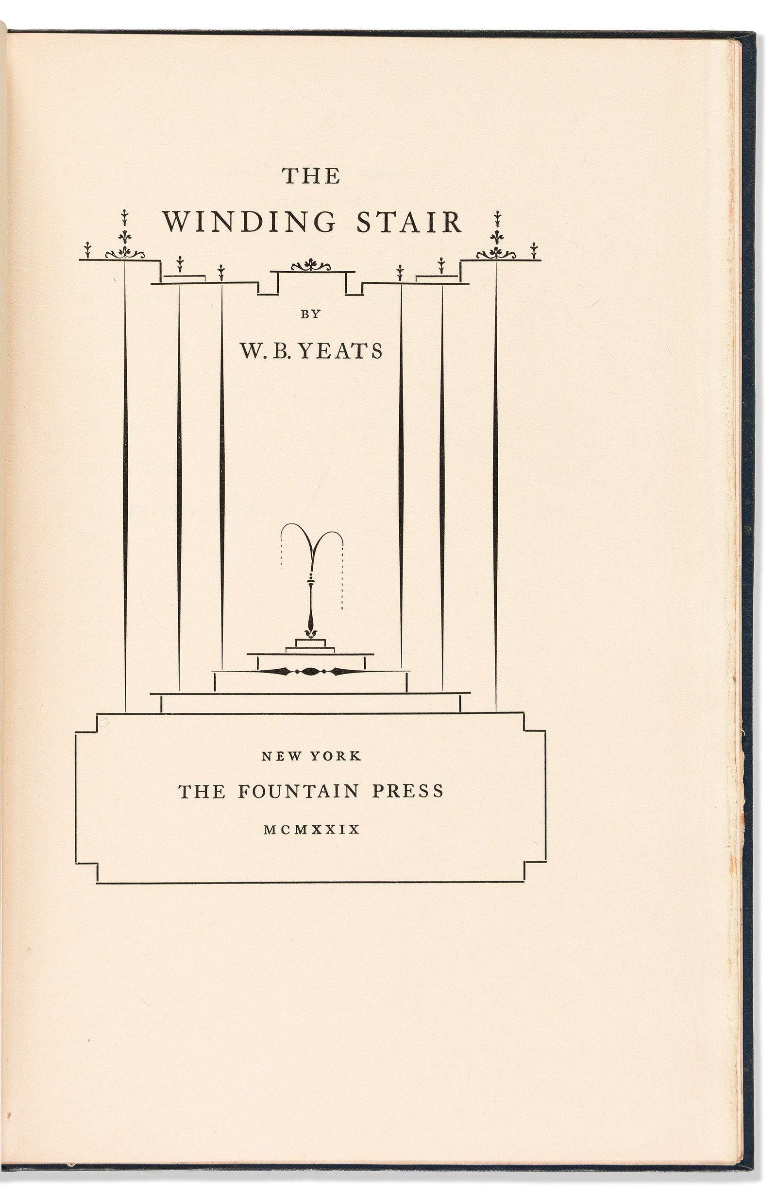 William Butler Yeats (1865-1939) The Winding Stair. New York: The Fountain Press, 1929. (1 of 2)