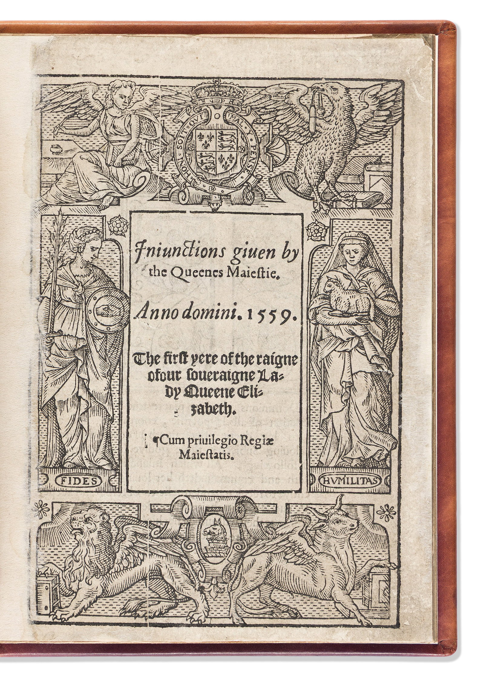 Church of England, Injunctions. Injunctions Given by the Queen's Majestie. London: C. Barker, 1583. (1 of 1)