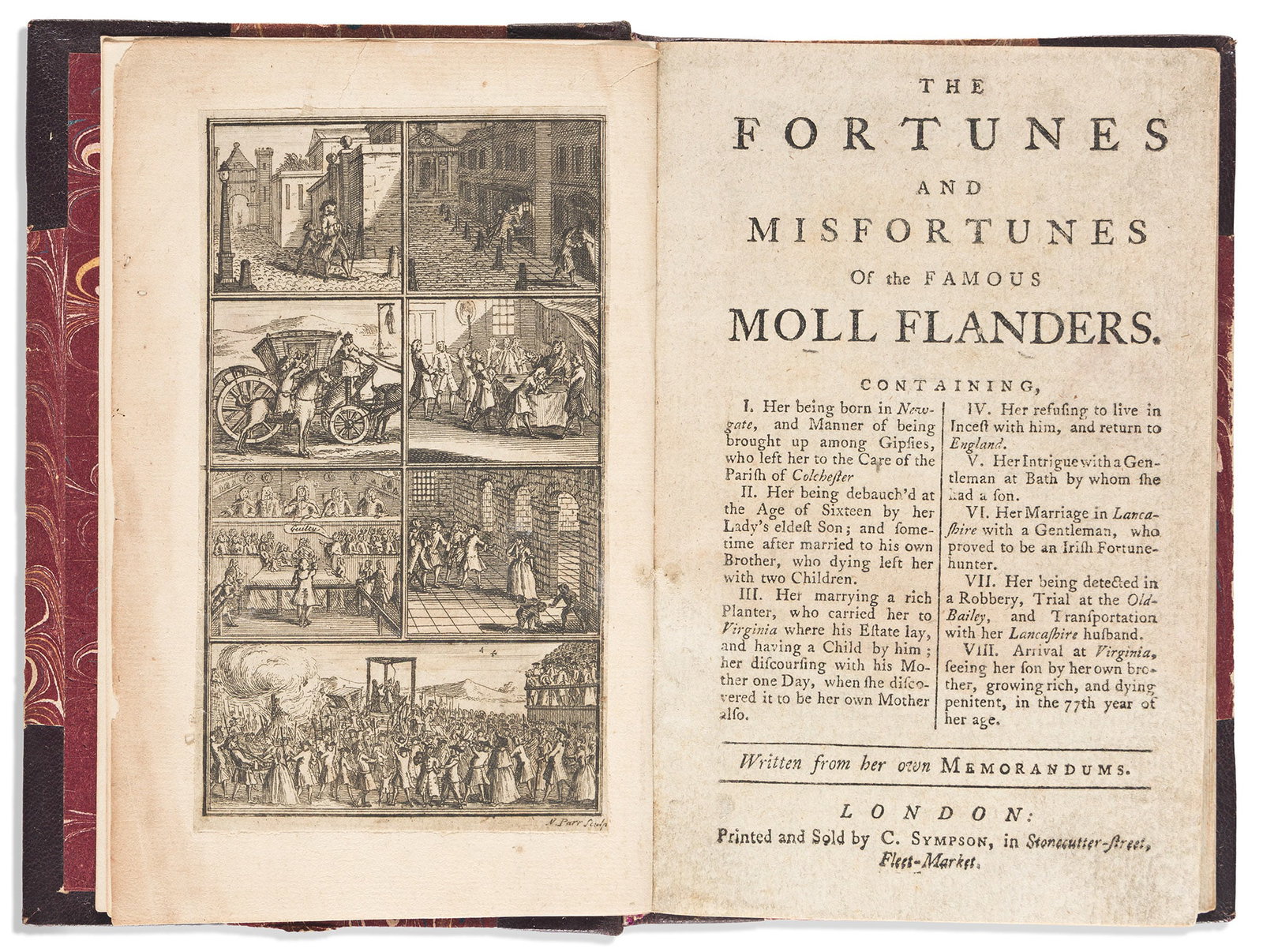 Daniel Defoe (1661-1731) The Fortunes and Misfortunes of the Famous Moll Flanders. London: Printed (1 of 1)