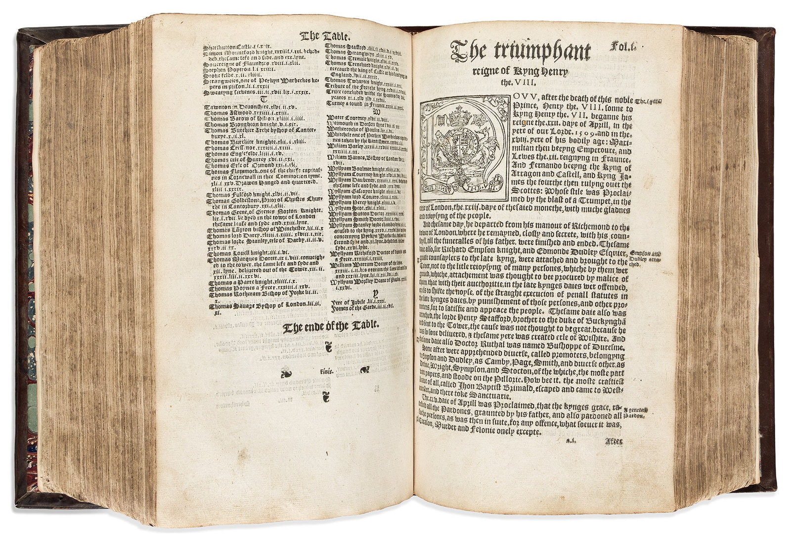 Edward Hall (d. 1547) The Union of the Two Noble Houses. London: Grafton, 1550. (1 of 1)