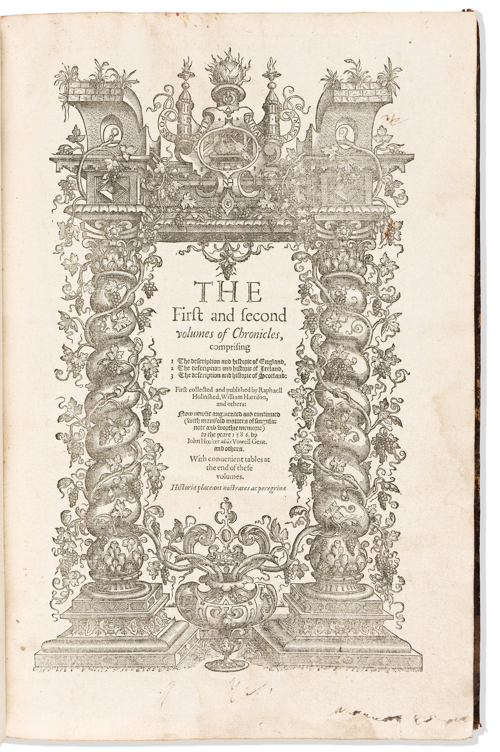 Raphael Holinshed (1529-1580) The Chronicles. London: Printed at the expenses of John Harison, (1 of 1)