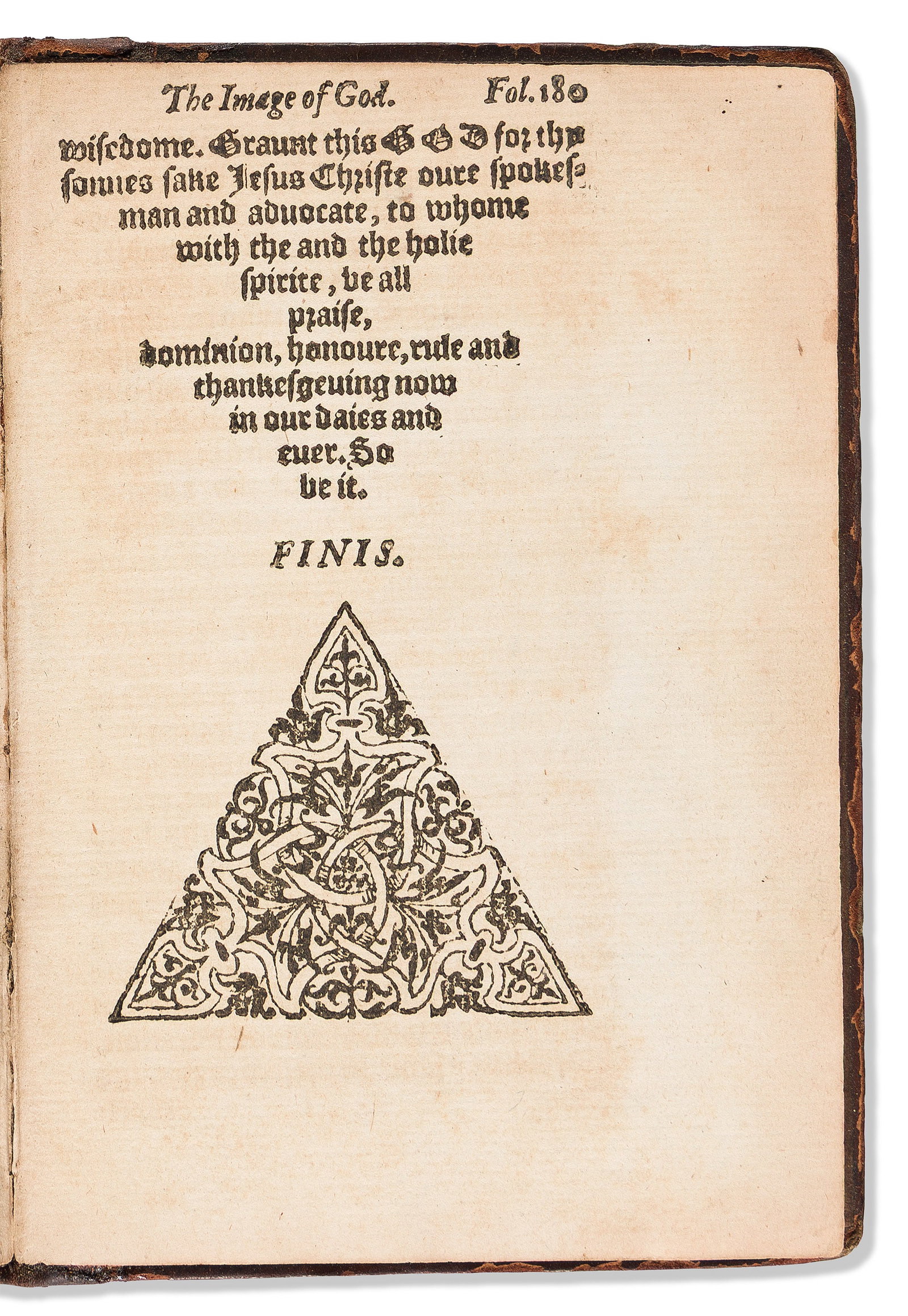 Roger Hutchinson (d. 1555) The Image of God, or Laie Mans Boke. London: Imprinted by John Day, 1560. (1 of 1)