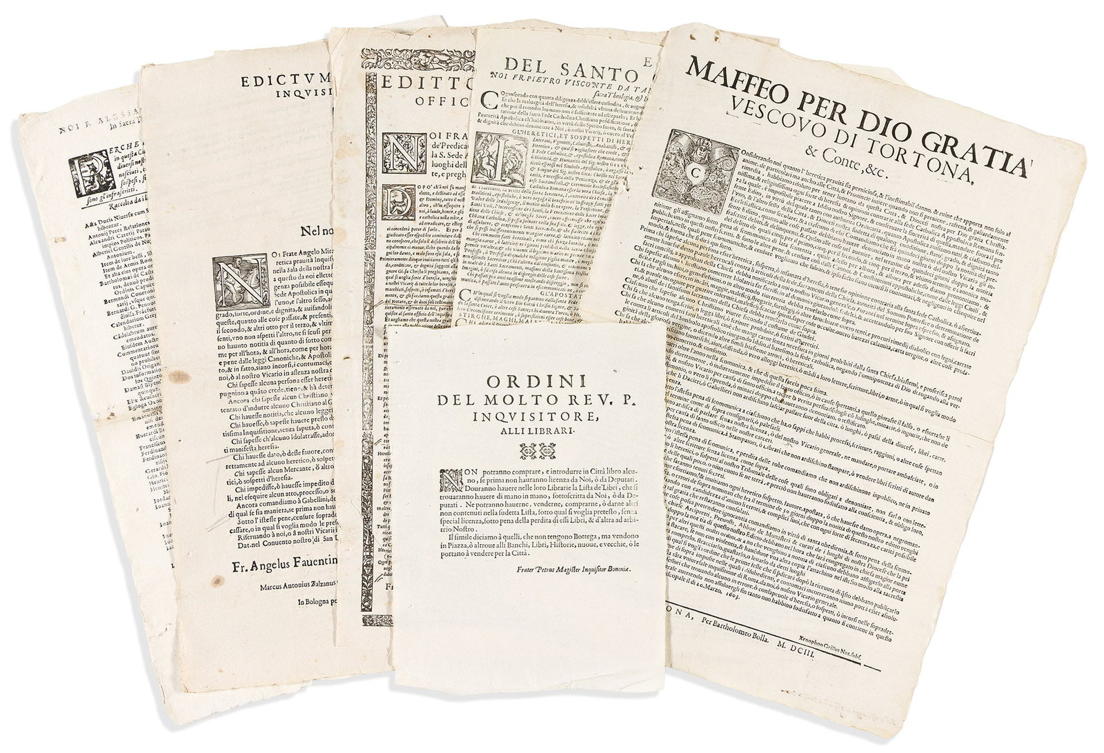 Index Librorum Prohibitorum. Papal Edicts Regarding the Sale and Possession of Banned Books: Six (1 of 1)