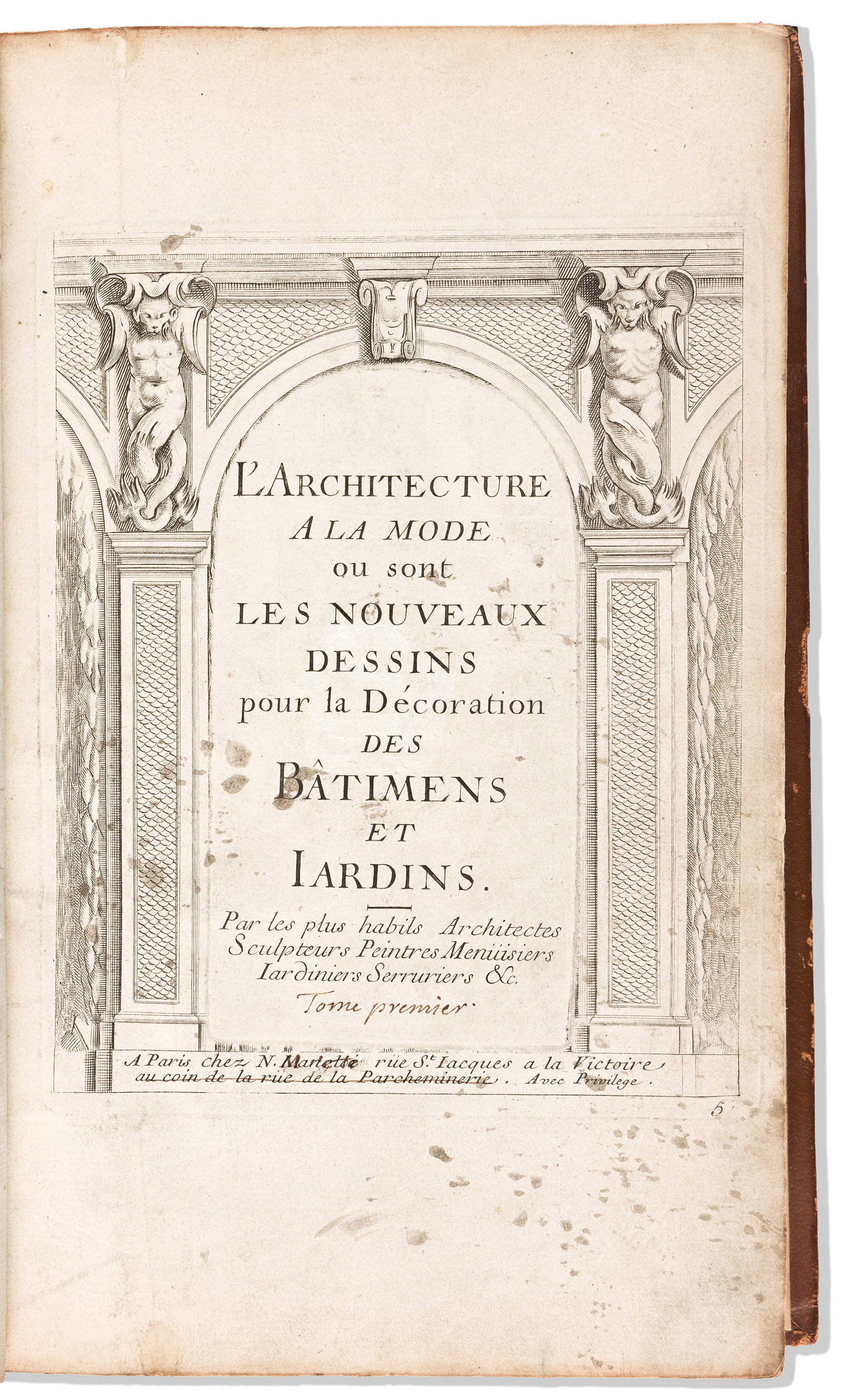 Pierre-Jean Mariette (1694-1774) L'Architecture a la Mode ou son Les Nouveaux Dessins pour la (1 of 2)