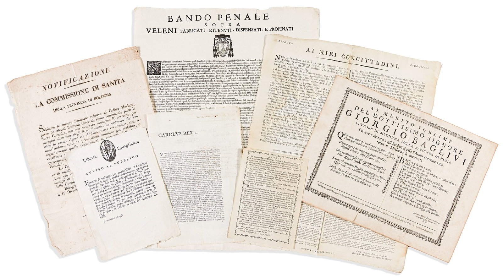 Medicine, Public Health and Religious Superstition: Broadsides and Ephemera Italy, 17th-19th (1 of 3)