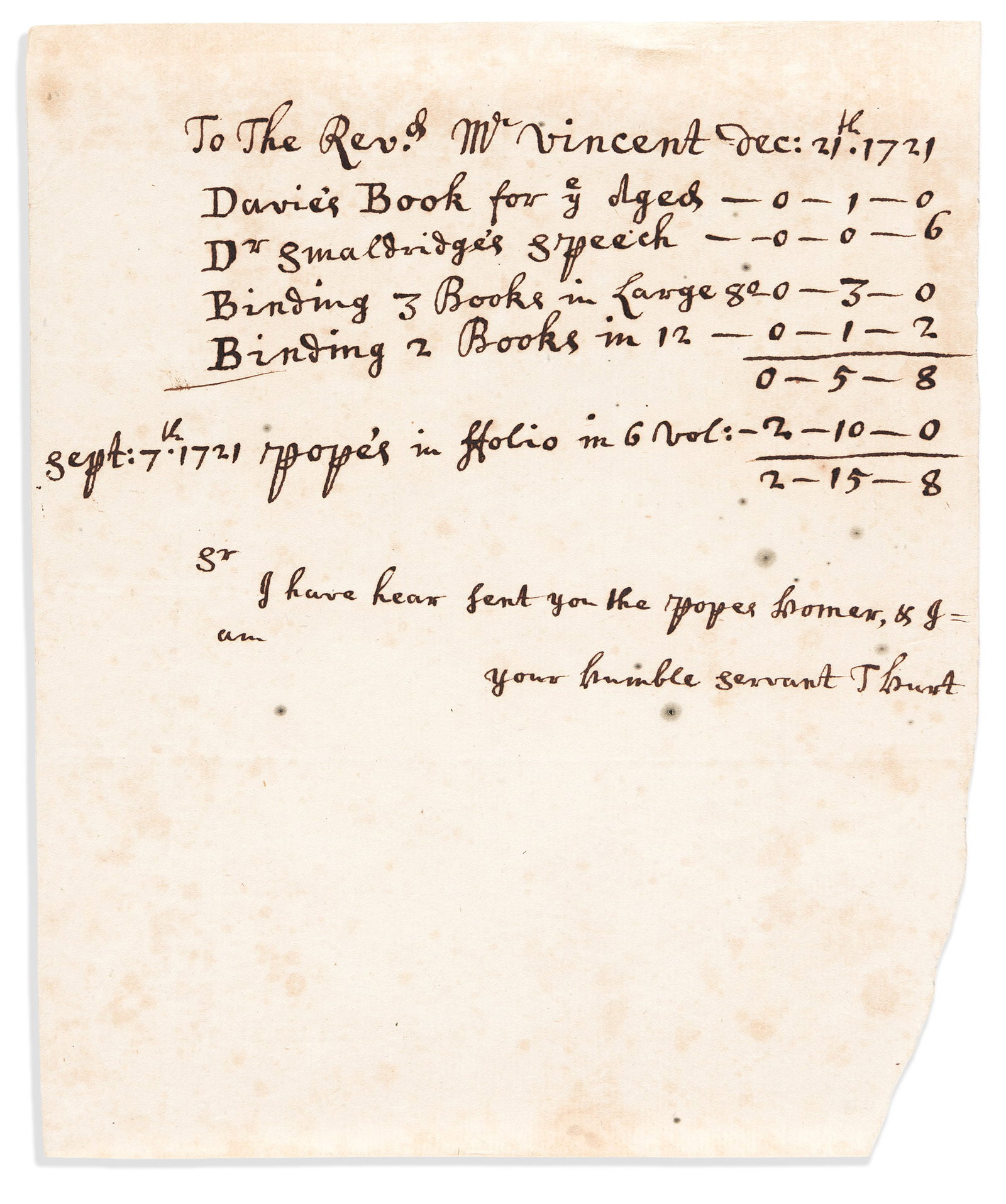 Alexander Pope (1688-1744), trans.The Iliad of Homer. London: Printed by W. Bowyer for Bernard (1 of 2)