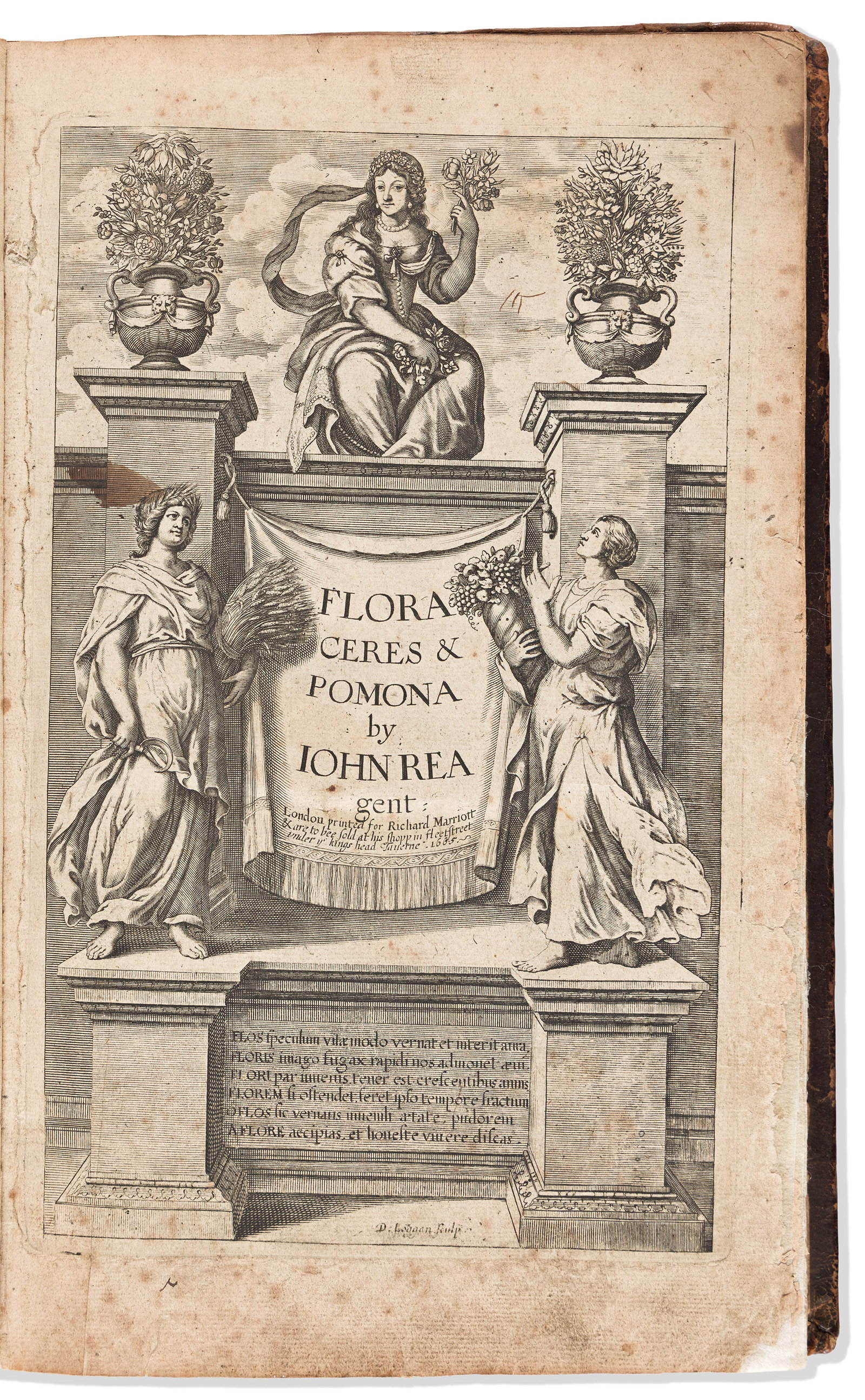 John Rea (1605-1681) Flora: seu, De Florum Cultura. Or, a Complete Florilege, furnished with all (1 of 3)
