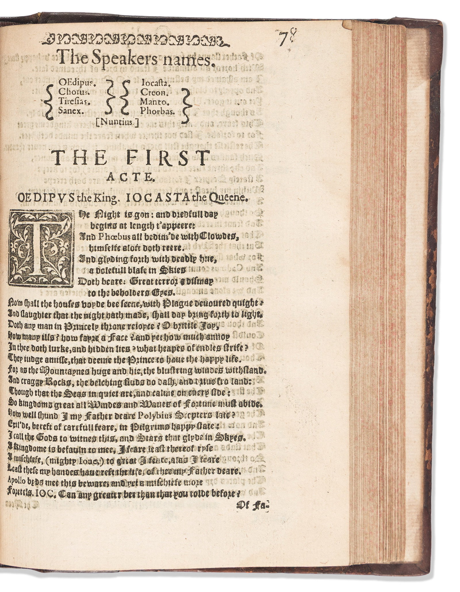 Lucius Annaeus Seneca (ca. 4 BCE-65 CE) His Tenne Tragedies. London: Marsh, 1581. (1 of 1)