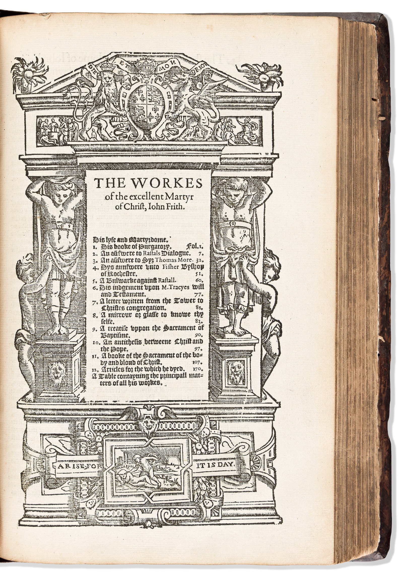William Tyndale (d. 1536) Workes. London: Printed by Iohn Daye, 1573. (1 of 1)