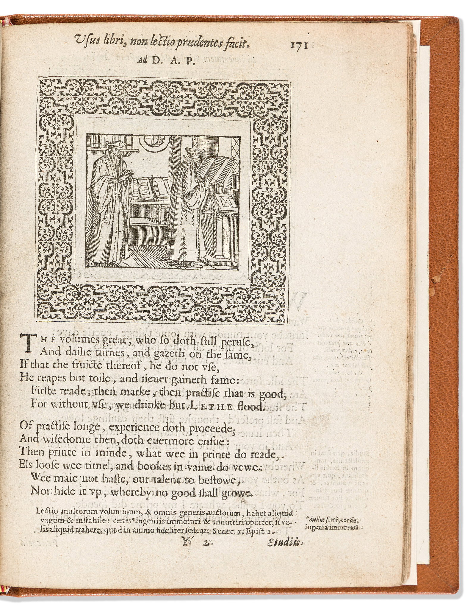 Geffrey Whitney (1548-1601) A Choice of Emblemes. A Fragment. Leiden: Printed in the house of (1 of 2)